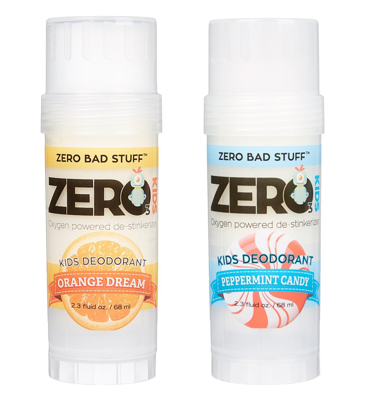ZERO Deodorant for Kids - Oxygen Powered All Natural & Long Lasting Safe for Sensitive Skin - 2-Pack - Buy Online on GoSupps.com