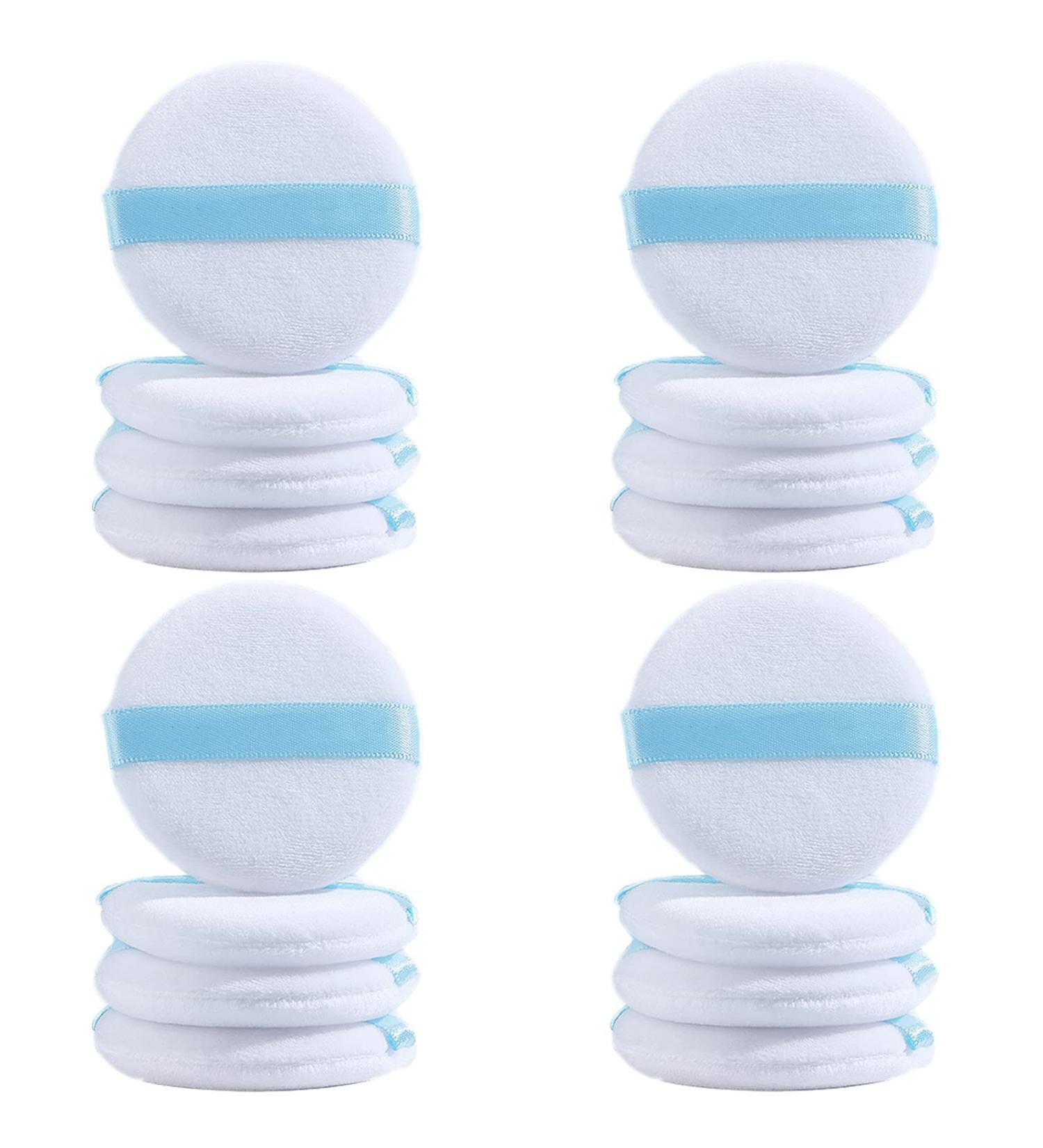 20 Pieces Pure Cotton Powder Puff Soft Face Makeup Powder Puff with Ribbon Girls Makeup Tool for Loose Powder Mineral Powder Body Powder Foundation Concealer Soft & Furry 2.36inch - Buy Online on GoSupps.com