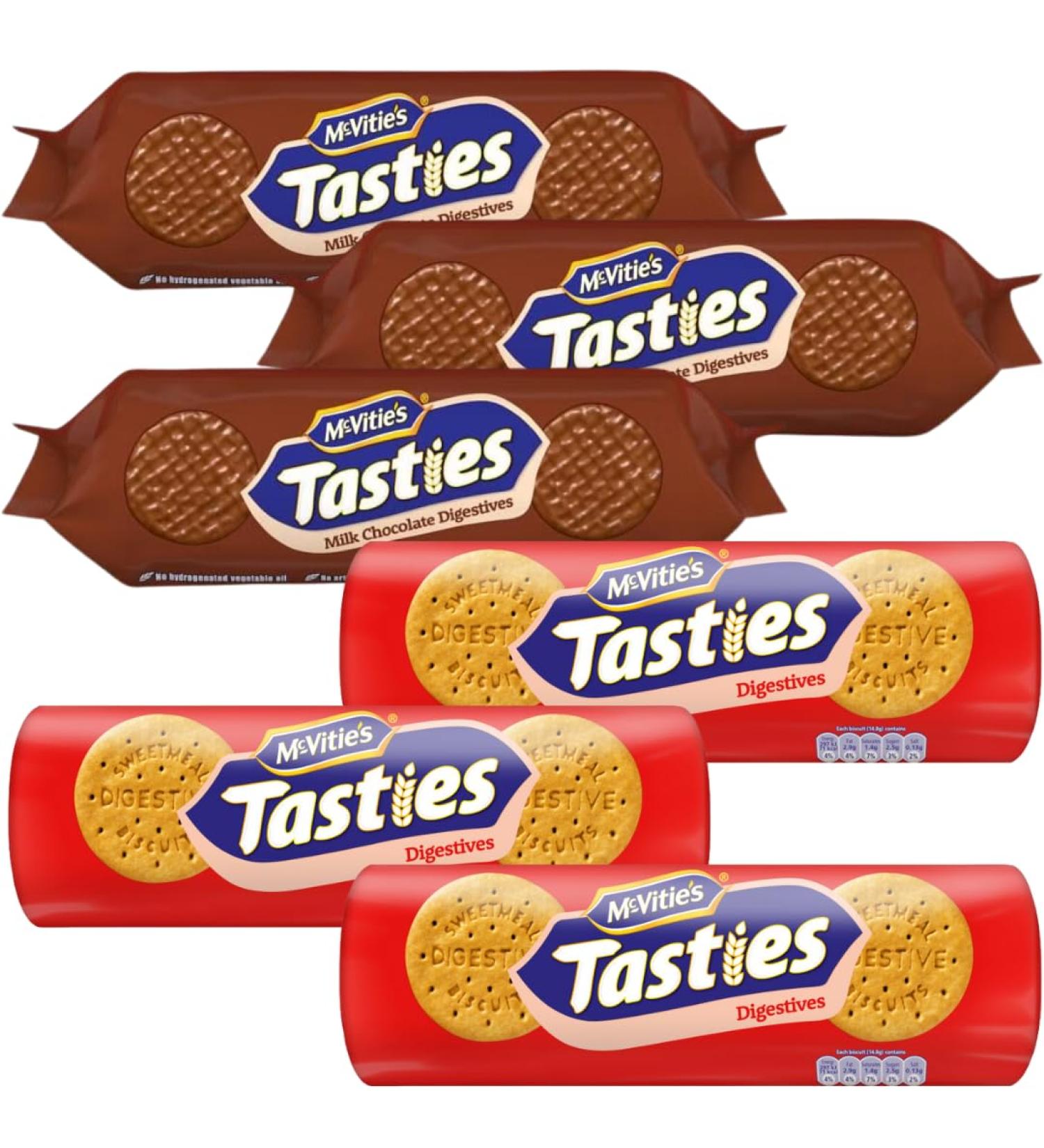 Chocolate Biscuits With Tasties Digestives 300g x3 and Milk Chocolate Digestives 300g x3 (6 Pack) - Buy Online on GoSupps.com