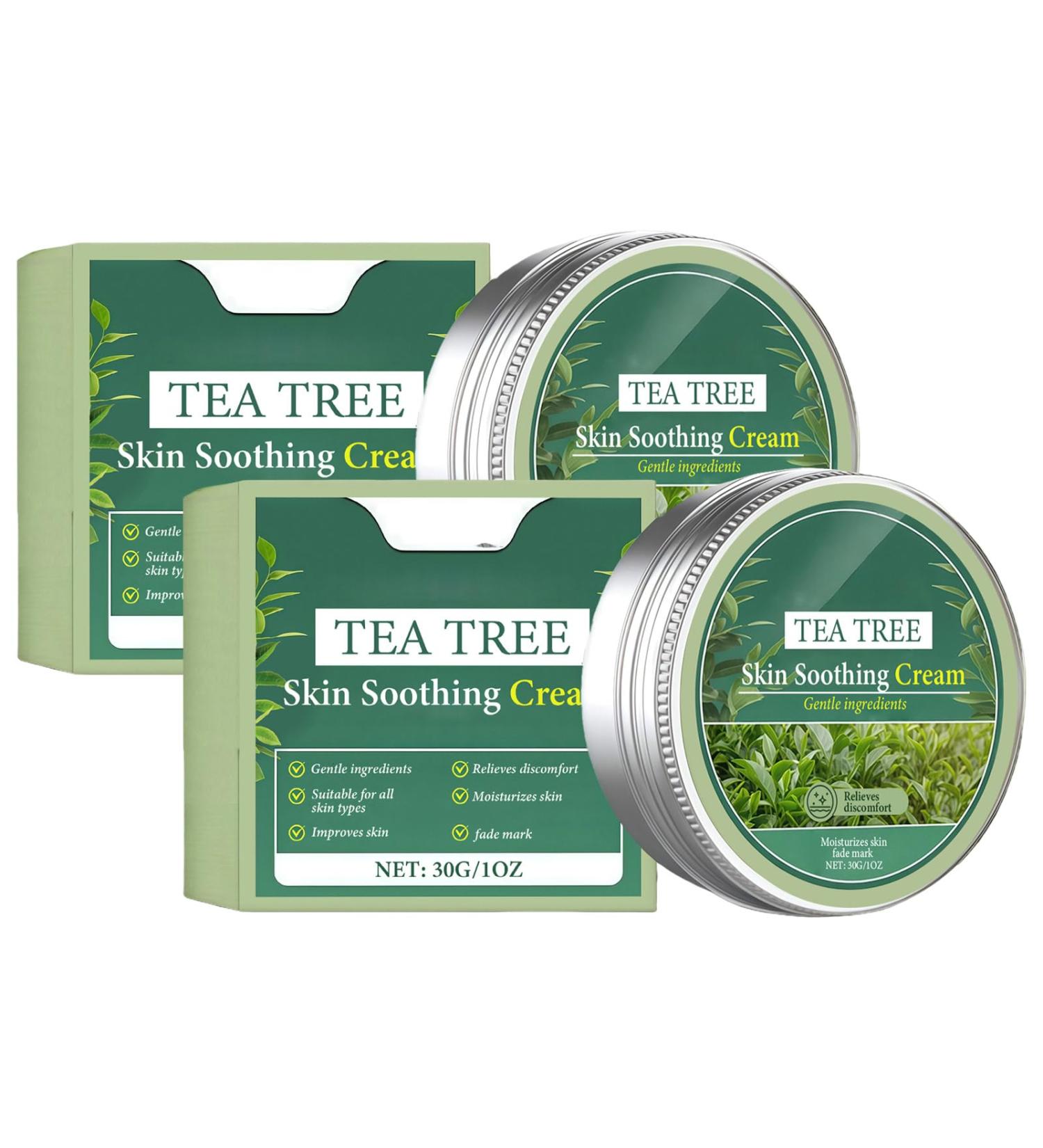 Baume l'huile d'arbre th cr me apaisante pour la peau l'arbre th soulage les d mangeaisons de la peau apaise les ruptions cutan es les frottements les piq res d'insectes les peaux 2 Pi ces. - Buy Online on GoSupps.com