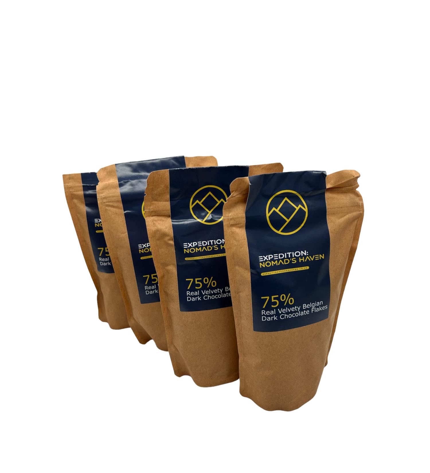 Luxury Hot Chocolate - Real 75% Belgian Chocolate Flakes - 1kg - Buy Online on GoSupps.com
