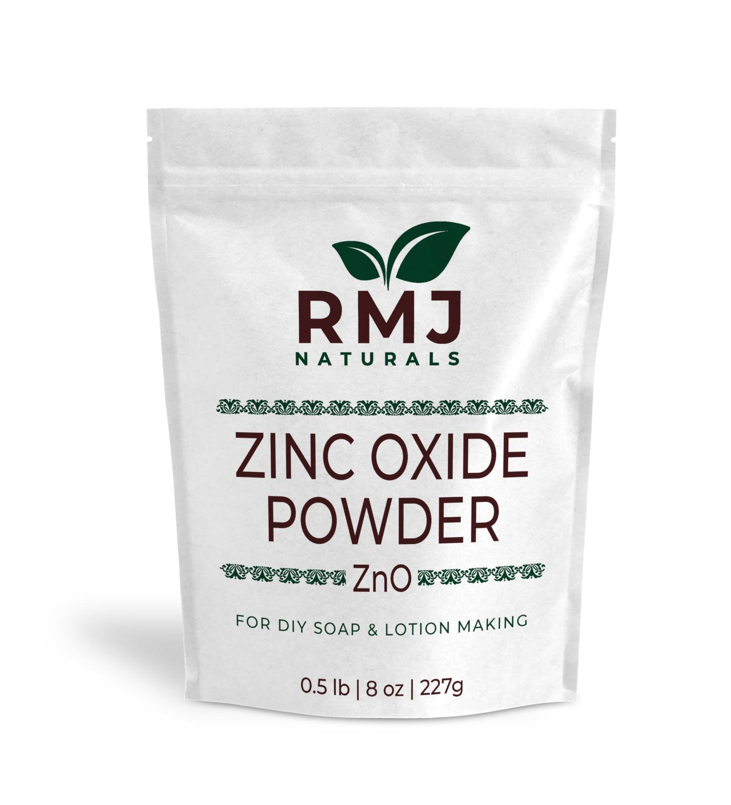 Zinc Oxide Powder 8 oz (227 Gram / 0.5 lb) Non-Nano Micronized For Face Packs Soaps and Lotions