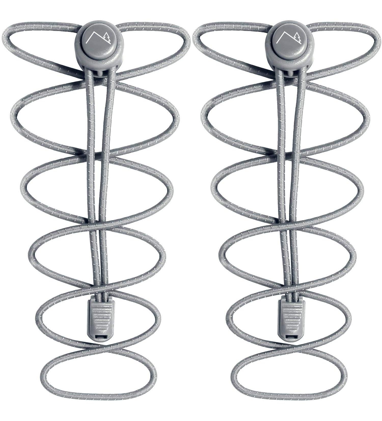 Buy CampTeck Quick Release Elastic Shoelaces - Grey Quick Lacing System for Easy Fit - International Shipping Available - Buy Online on GoSupps.com