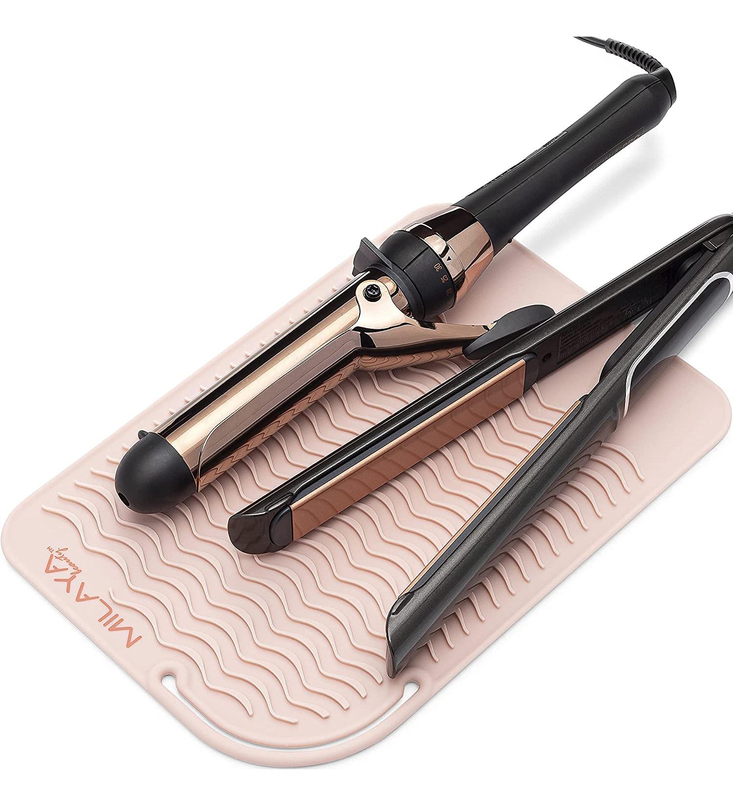 Large Silicone Heat Resistant Styling Mat for Hair Tools - Rose Gold - Buy Online on GoSupps.com
