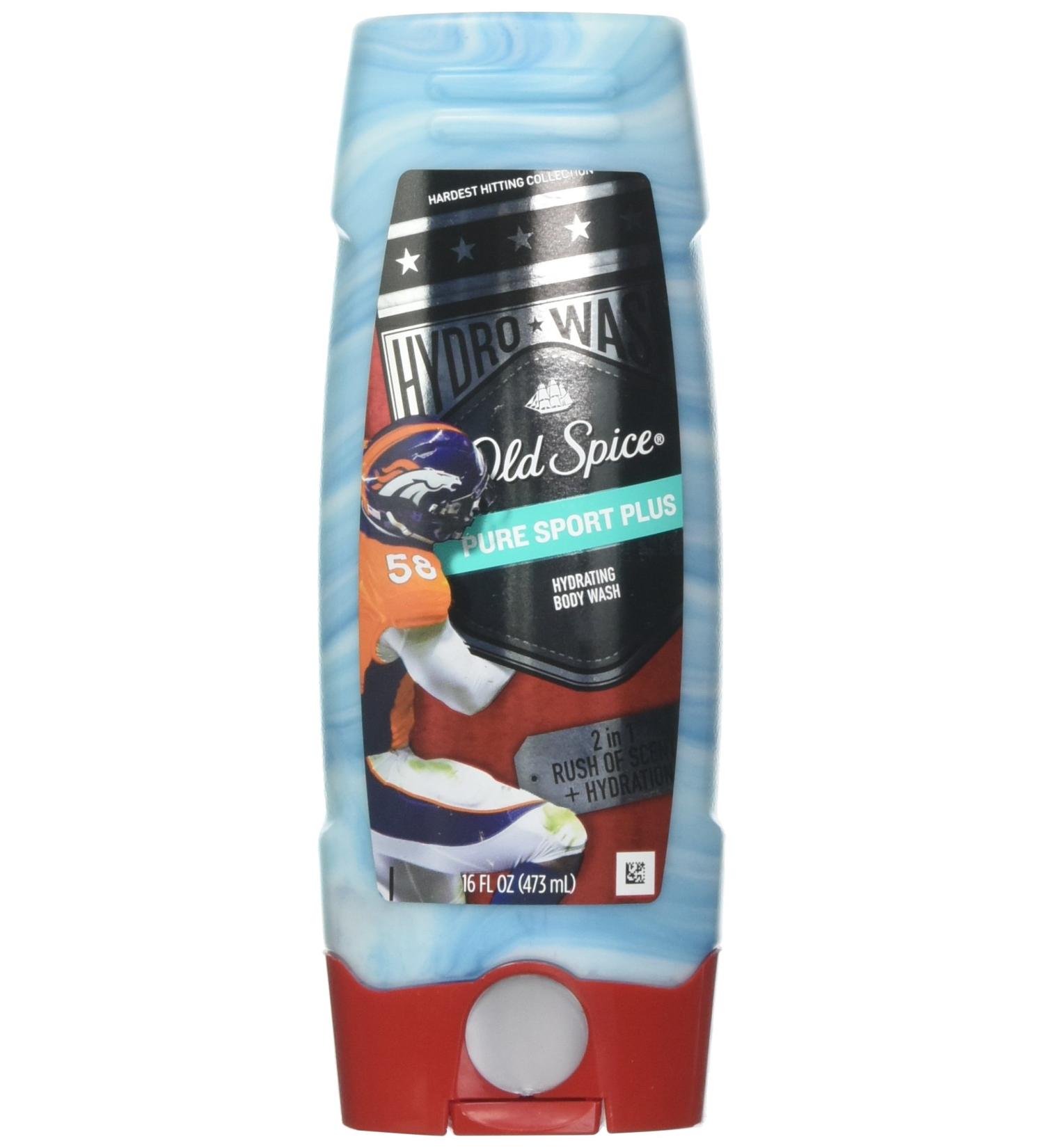 Old Spice Hardest Working Collection Hydro Body Wash Pure Sport Plus 16 Fluid Ounce 16 Fl Oz (Pack of 1) - Buy Online on GoSupps.com