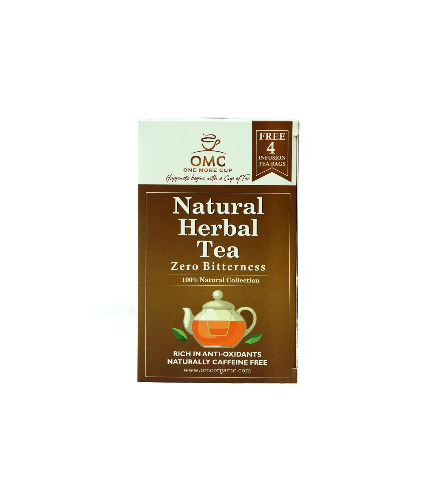 One More Cup Herbal Tea Box Caffeine Free Tea Bags Herbal Tea For Immunity Boost (Total 20 Tea Bags) - Buy Online on GoSupps.com