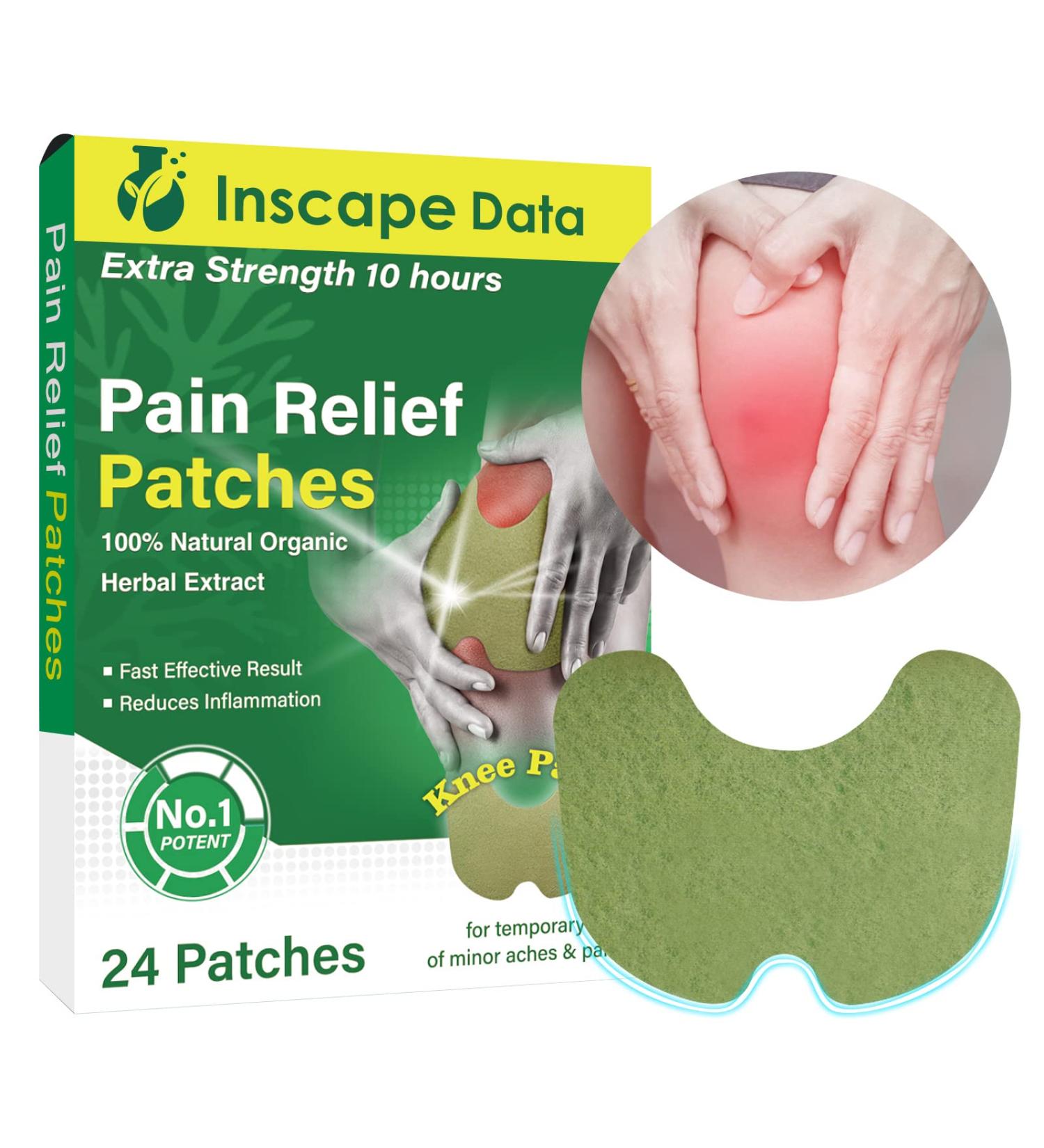 Pain Relieving Patch for Knee, Back, Neck, Shoulder & Muscle Soreness - 10 Hour Relief - 24 Count - Buy Online on GoSupps.com