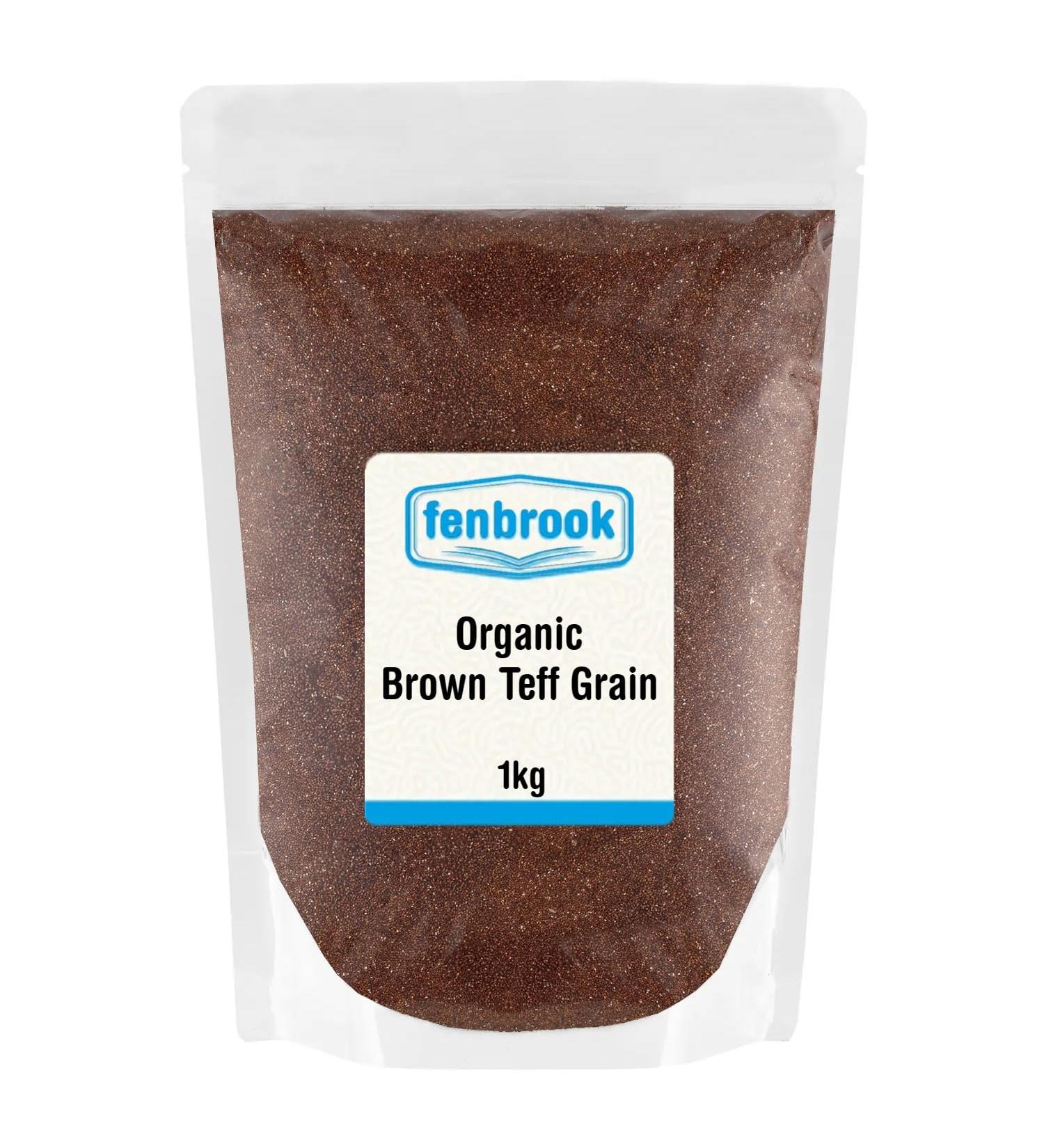 Organic Brown Teff Grain 1kg | Certified Organic by Fenbrook Organic - Buy Online on GoSupps.com