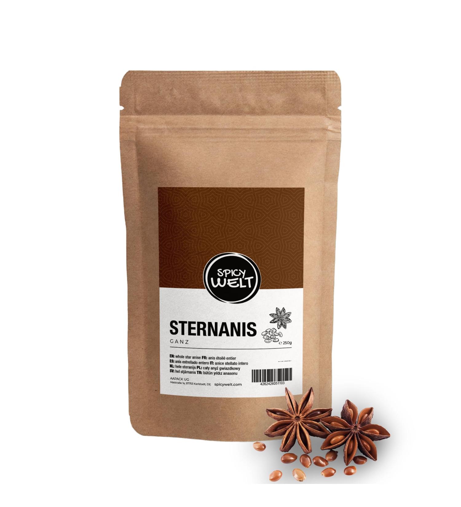 Spicy Welt Anis toil Entier (250g) Badiane | Pour P tisserie Infusion Pain d' pices & Compote | Saveur Intense & D corative | 100% Naturel Sans Additifs 250 g (Lot de 1) - Buy Online on GoSupps.com