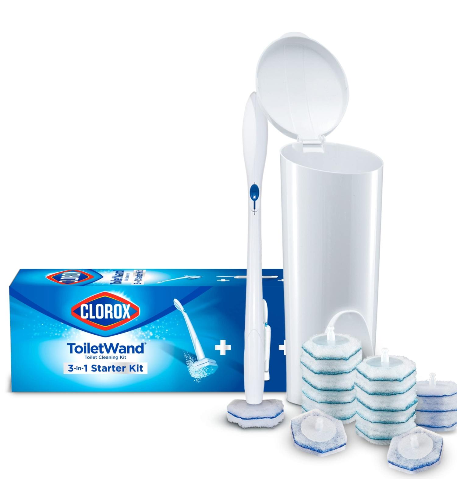Clorox ToiletWand Disposable Cleaning System with 16 Refill Heads - ToiletWand Storage Caddy Included - Buy Online on GoSupps.com