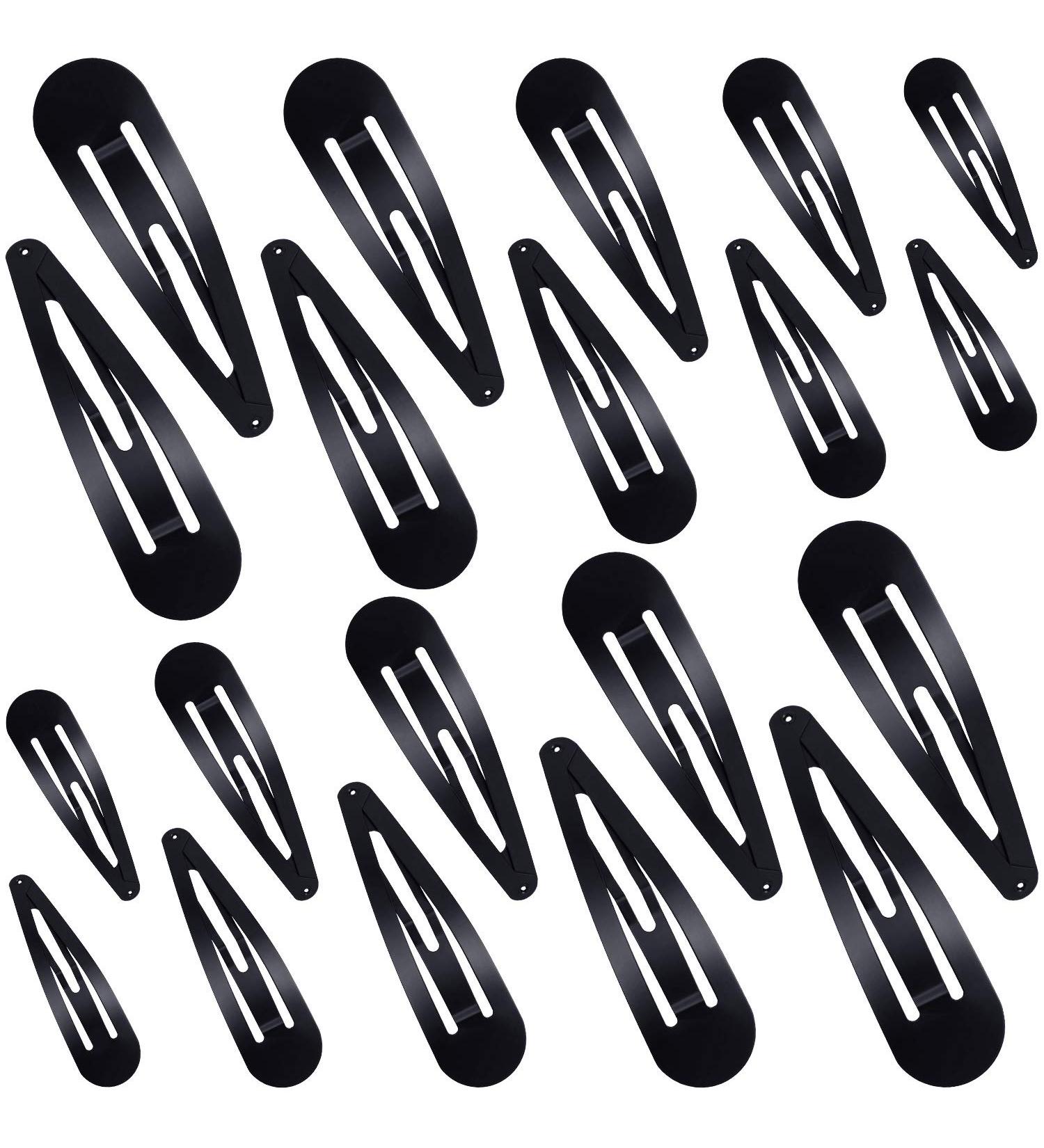 40 Piece Snap Hair Clips Set - Large Metal Nonslip Barrettes for Women and Girls - Hair Pins Hair Accessories (Black) - Sizes: 3.5 3.1 2.8 2.4 2 - Durable and Stylish - Buy Online on GoSupps.com