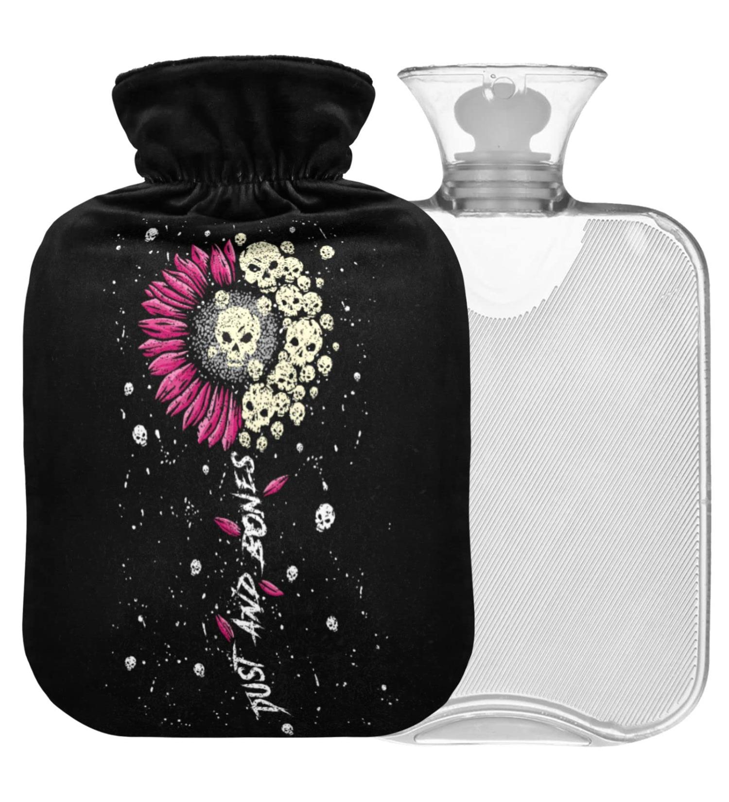 Buy Naanle Daisy Sunflower Skull Hot Water Bottle - 1L for Pain Relief & Heat Therapy | International Shipping - Buy Online on GoSupps.com