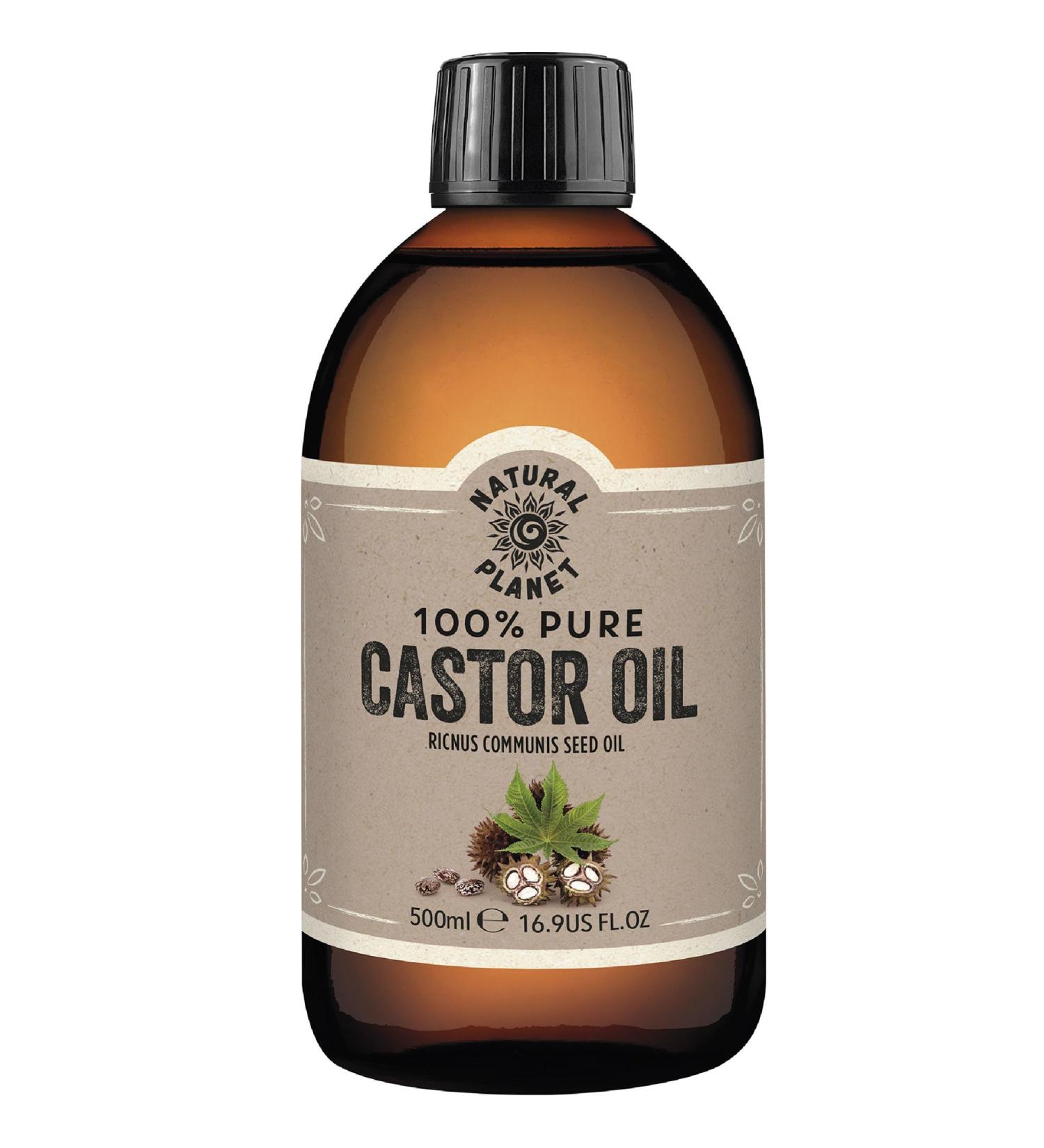 Natural Planet Castor OIl 500ml Cold Pressed Premium Quality 100% Pure Hexane-Free Non GMO Versatile Usage Eyelashes Eyebrows and Hair growth Castor Oil 500 ml (Pack of 1) - Buy Online on GoSupps.com