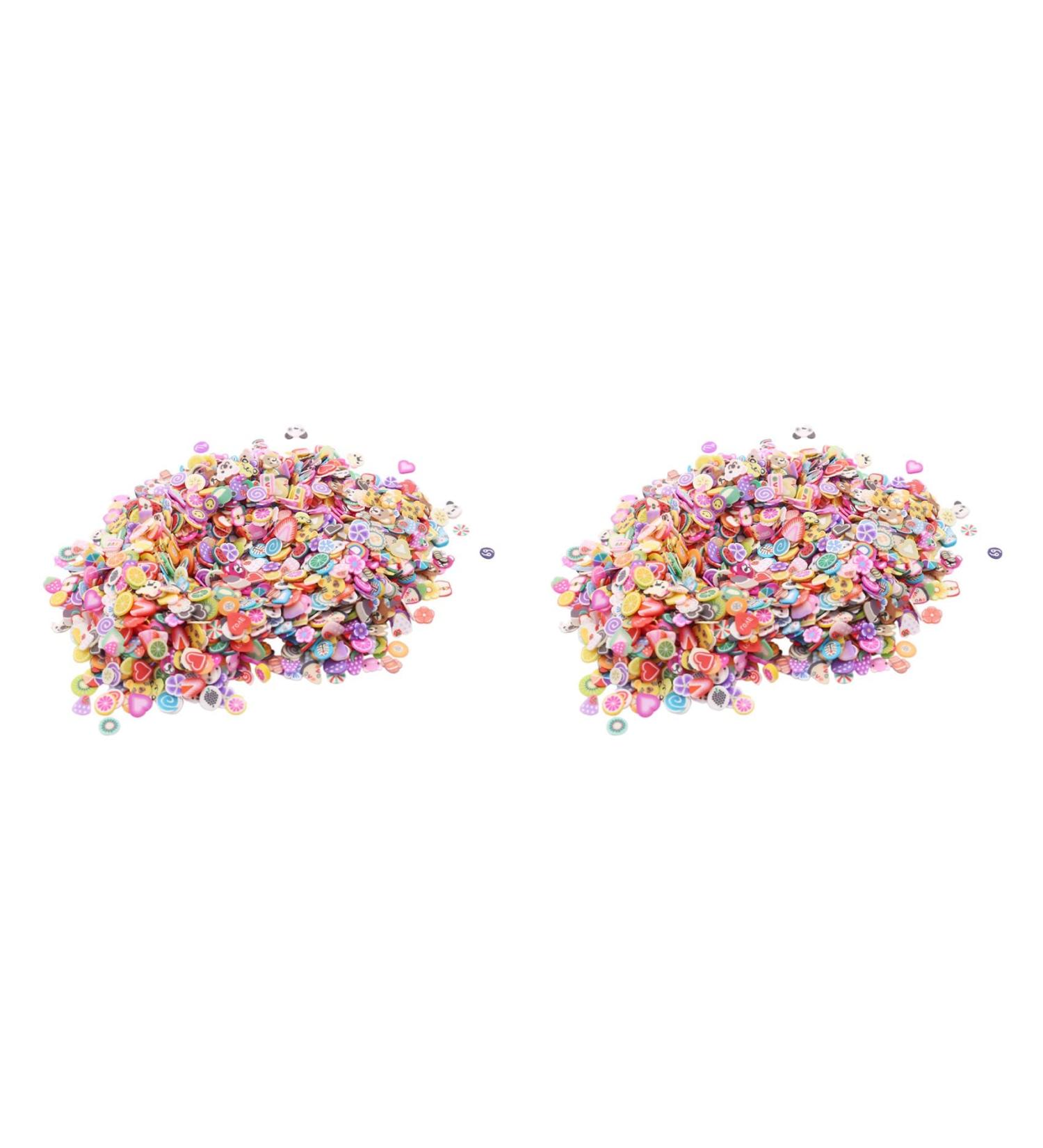 KVSERT 4000 Pieces Soft Clay Slices with Fruits and 3D for Mud DIY Craft Nail Art Decorations - Buy Online on GoSupps.com