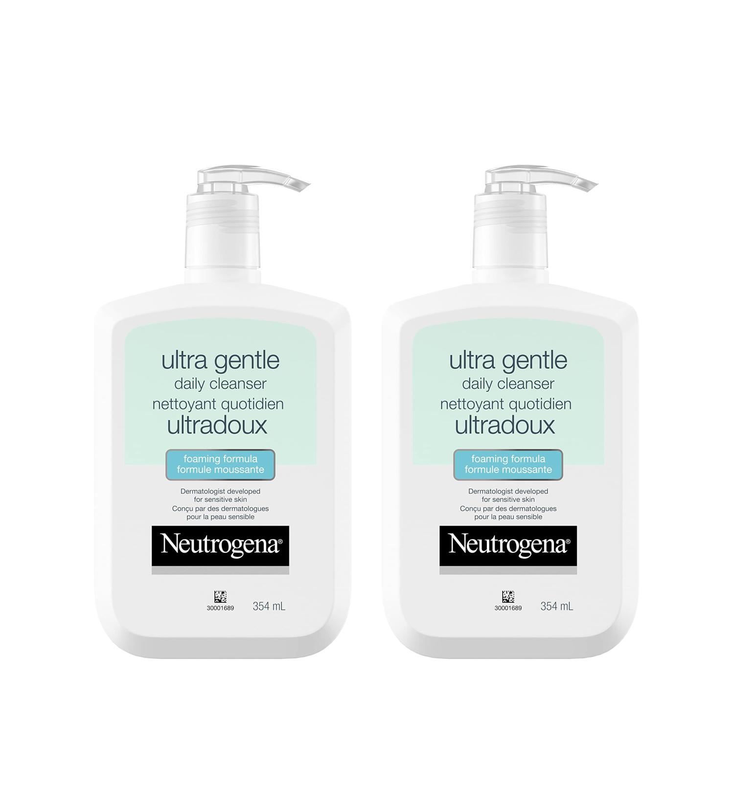 Neutrogena Ultra Gentle Daily Face Wash Foaming Facial Cleanser Fragrance Free Pack of 2 (708 ml Total) Foaming Cleanser - Duo Pack - Buy Online on GoSupps.com