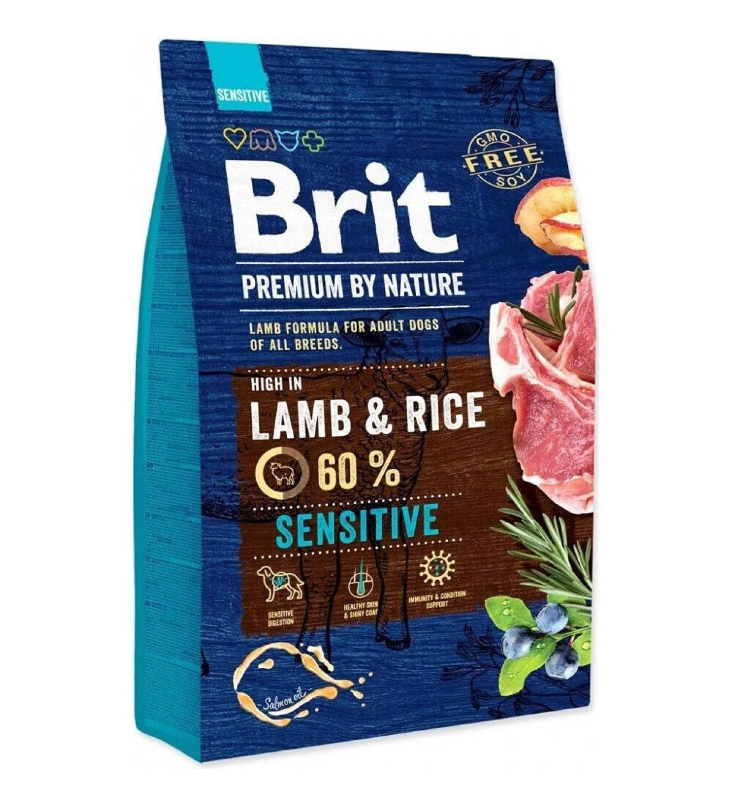 Brit Premium Naturally Sensitive Lamb & Rice 3kg - Buy Online on GoSupps.com