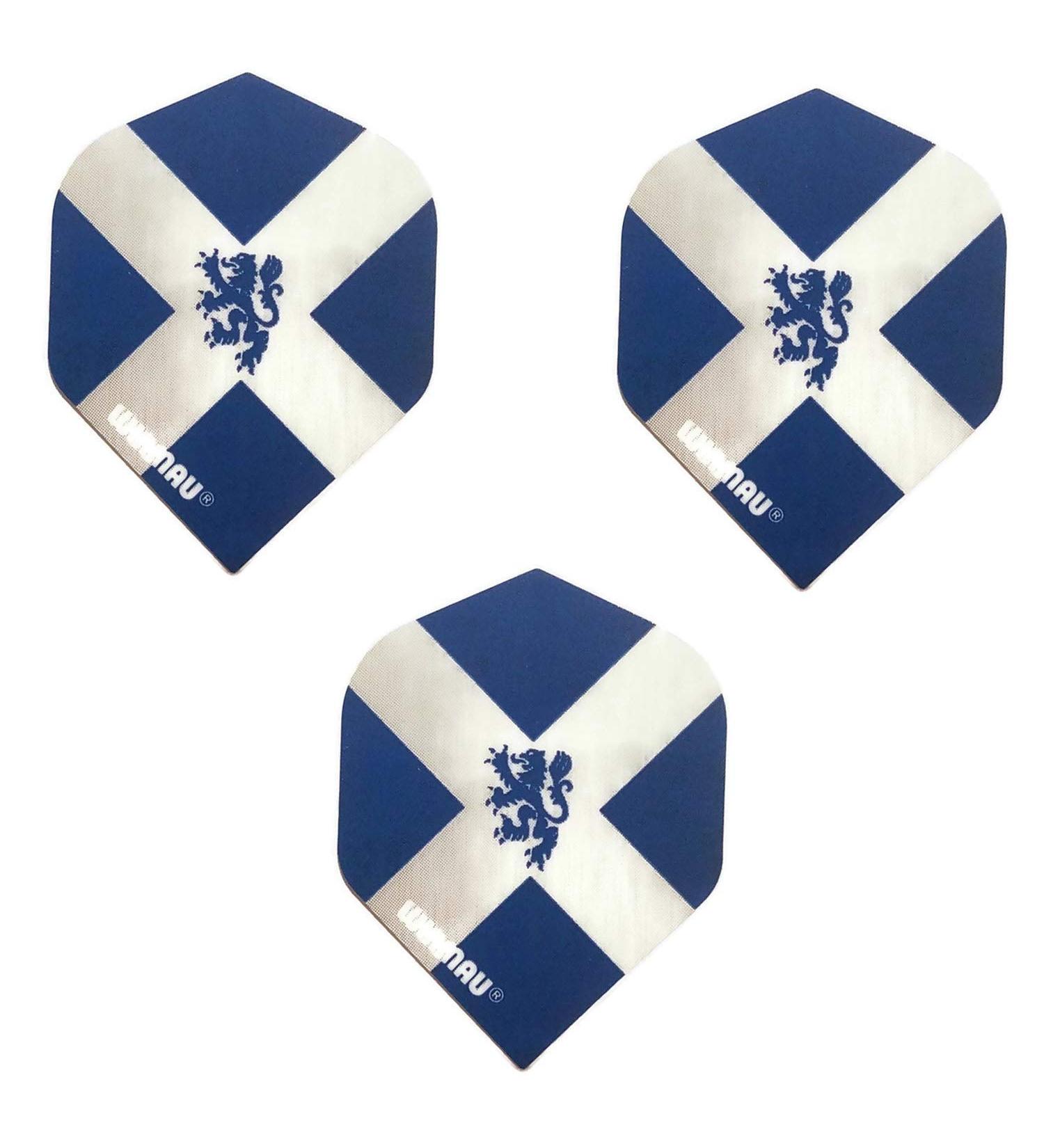 Winmau Scotland Flag Lion Scottish 75 Micron Strong Dart Flights (3 Sets - 9 Flights)