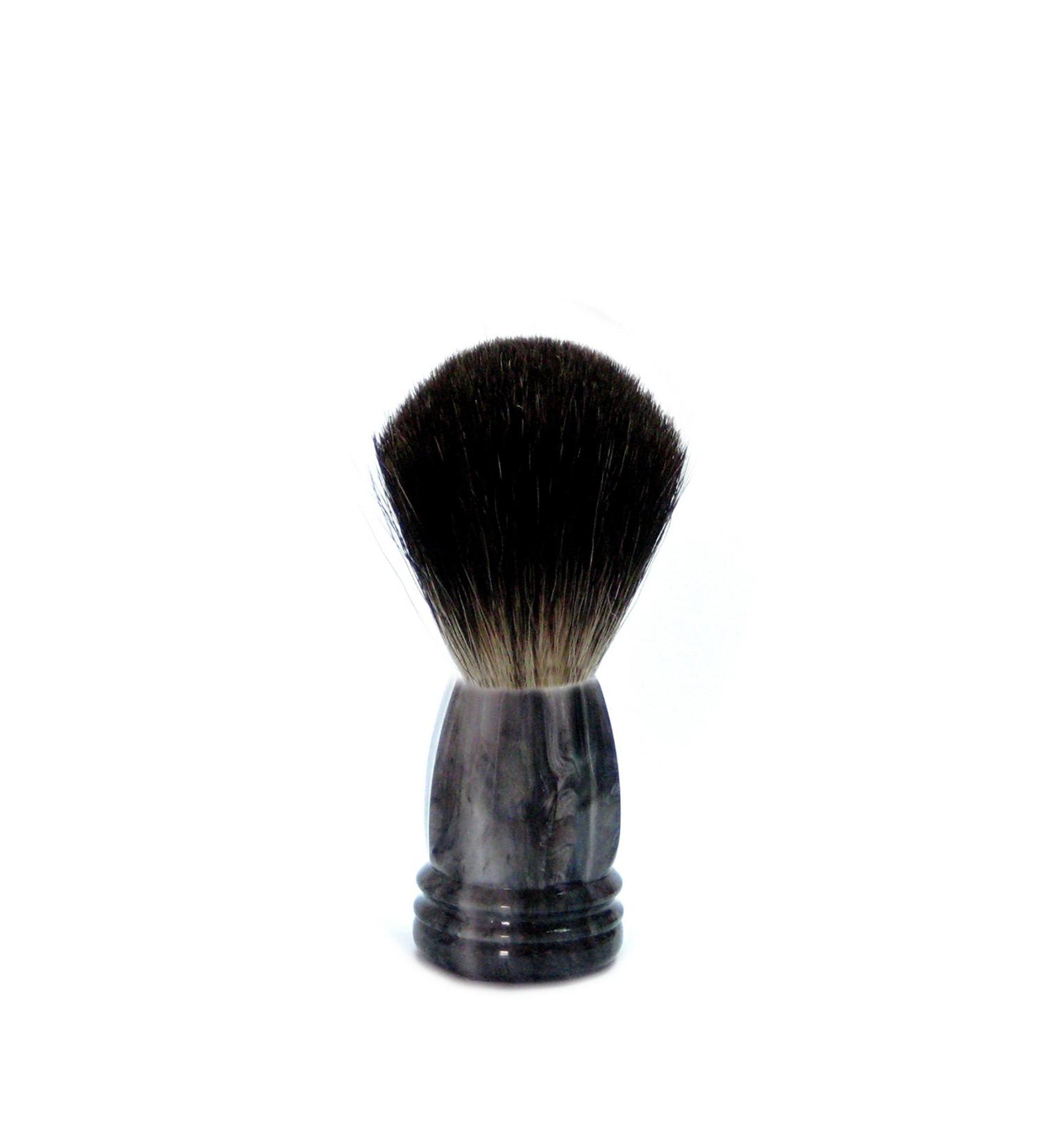 Golddachs shaving brush plastic grey-marbled 100% badger hair