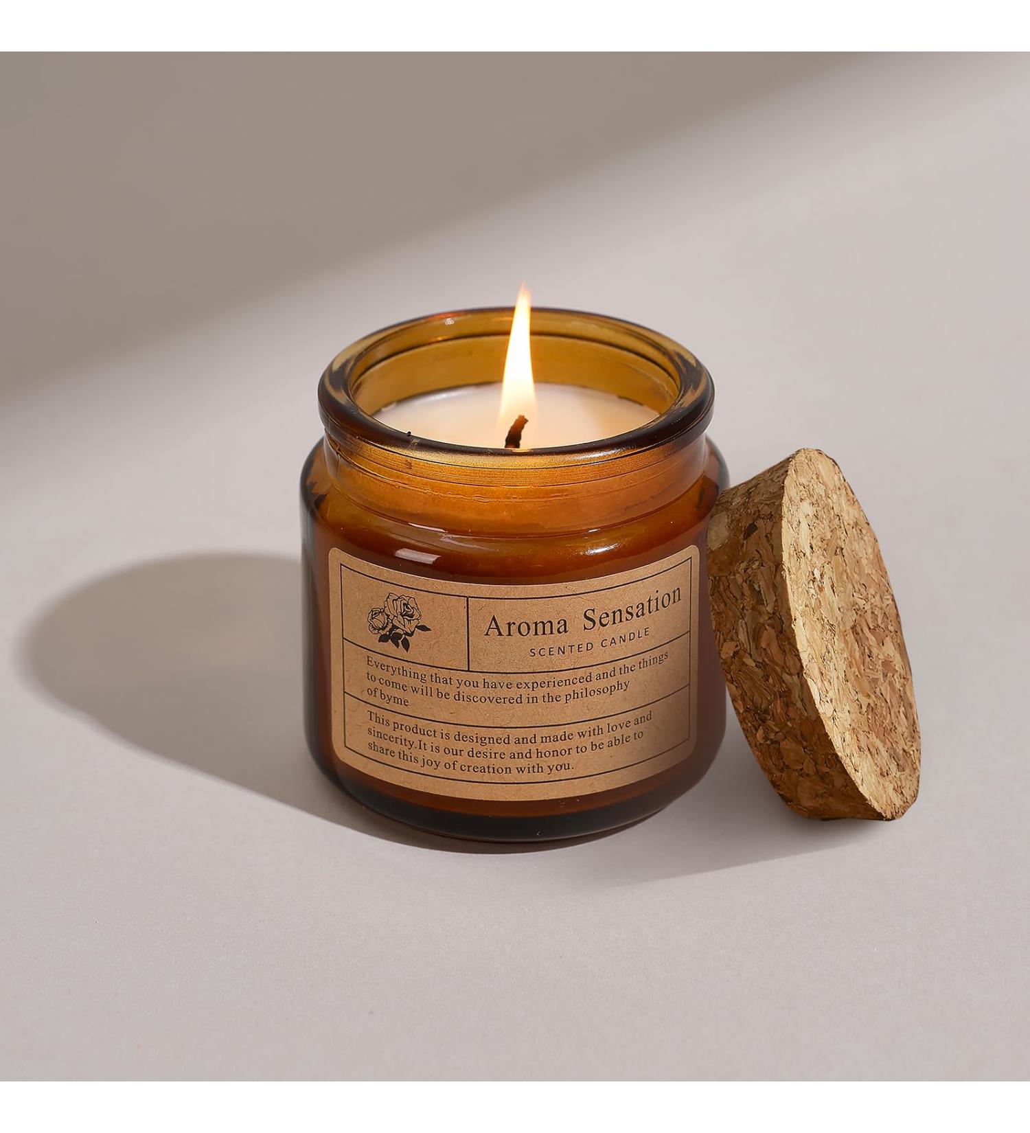 Natural Soy Scented Candles for Women & Men | Long-Lasting Lavender Candle Jars for Home | International Shipping - Buy Online on GoSupps.com