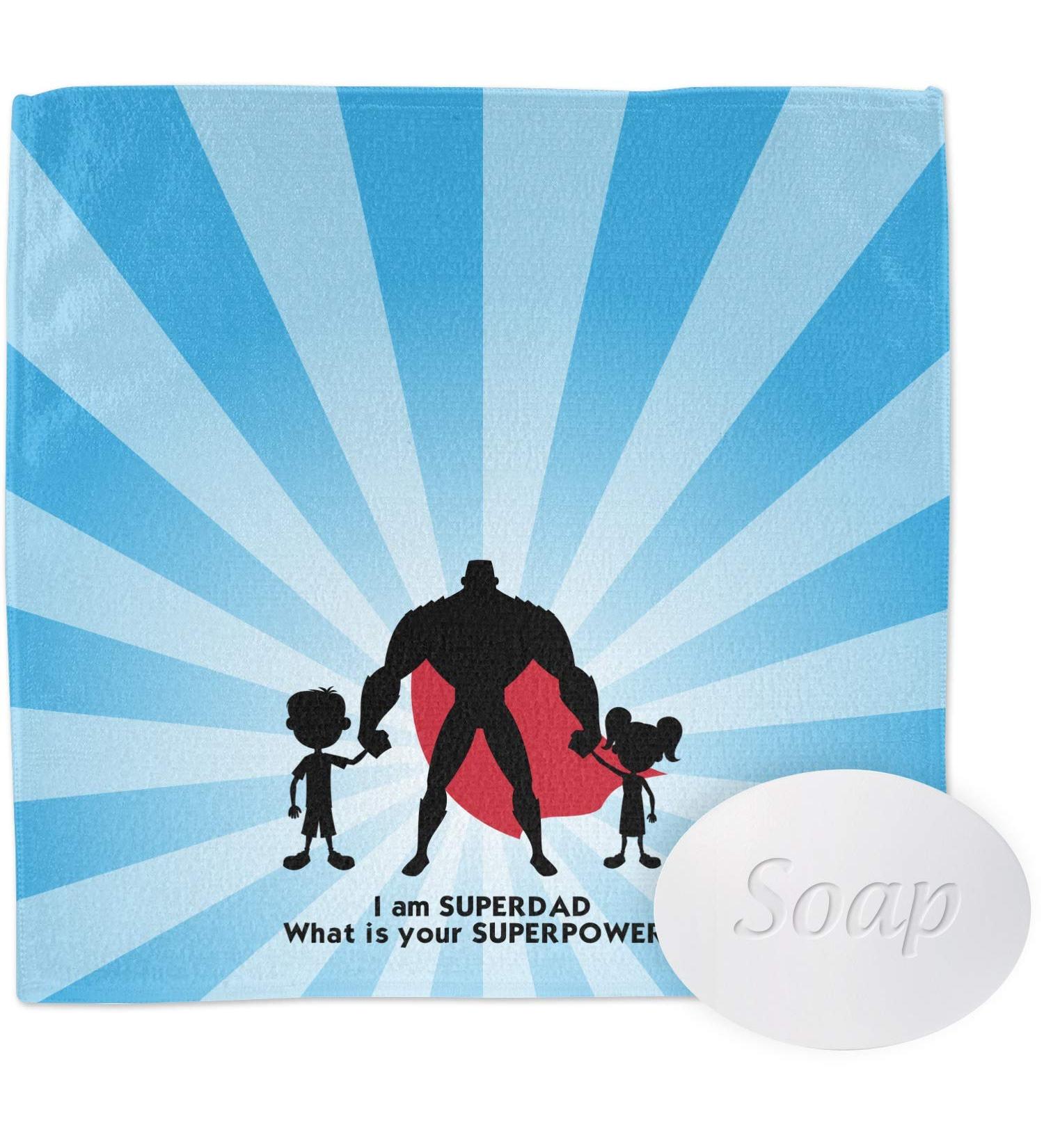 YouCustomizeIt Personalized Super Dad Washcloth Square (12" x 12")