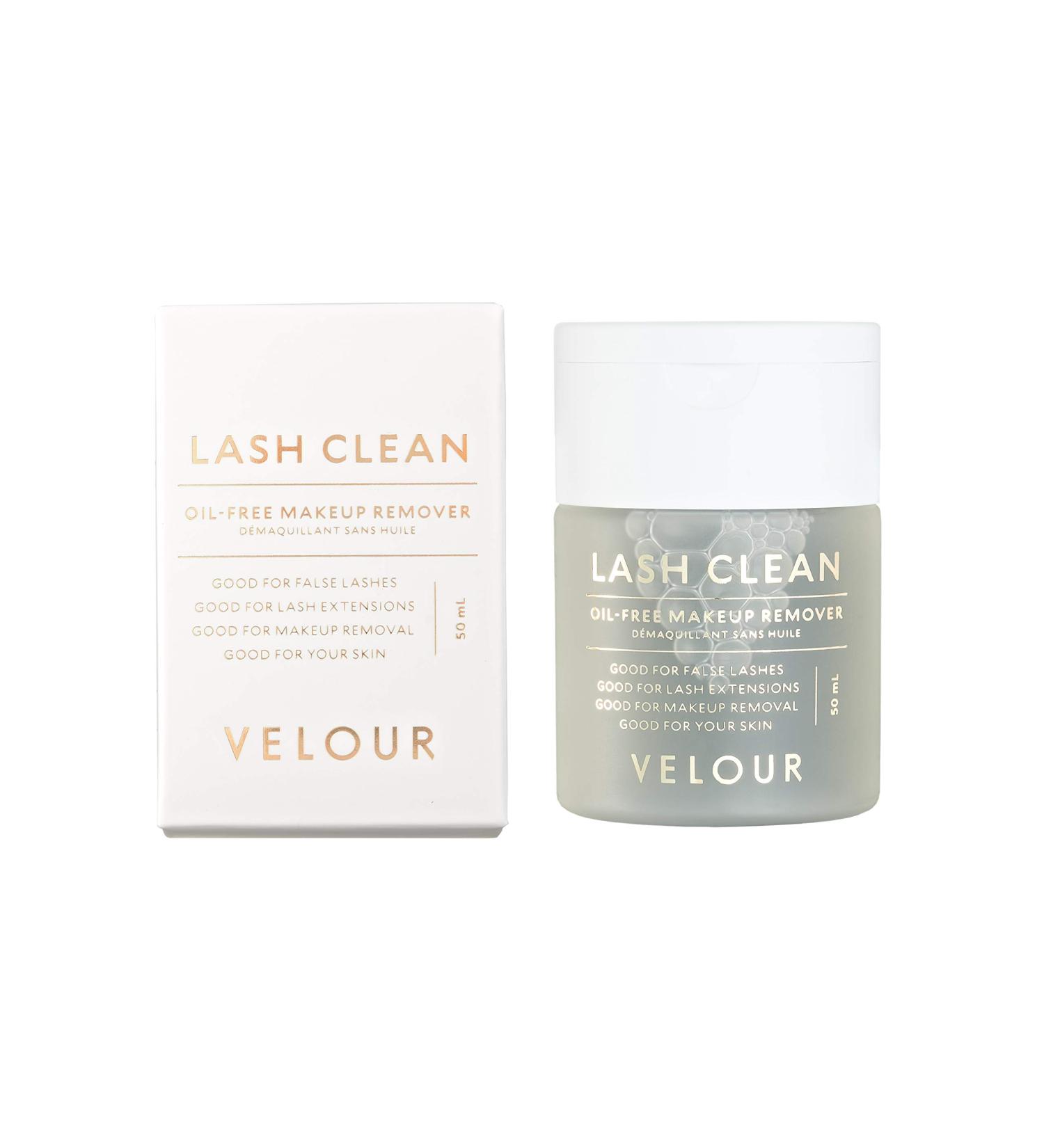Velour Lash Clean - Oil-Free Liquid Makeup Remover for Eyes & False Lashes - Gentle & Vegan (50ml) - Buy Online on GoSupps.com