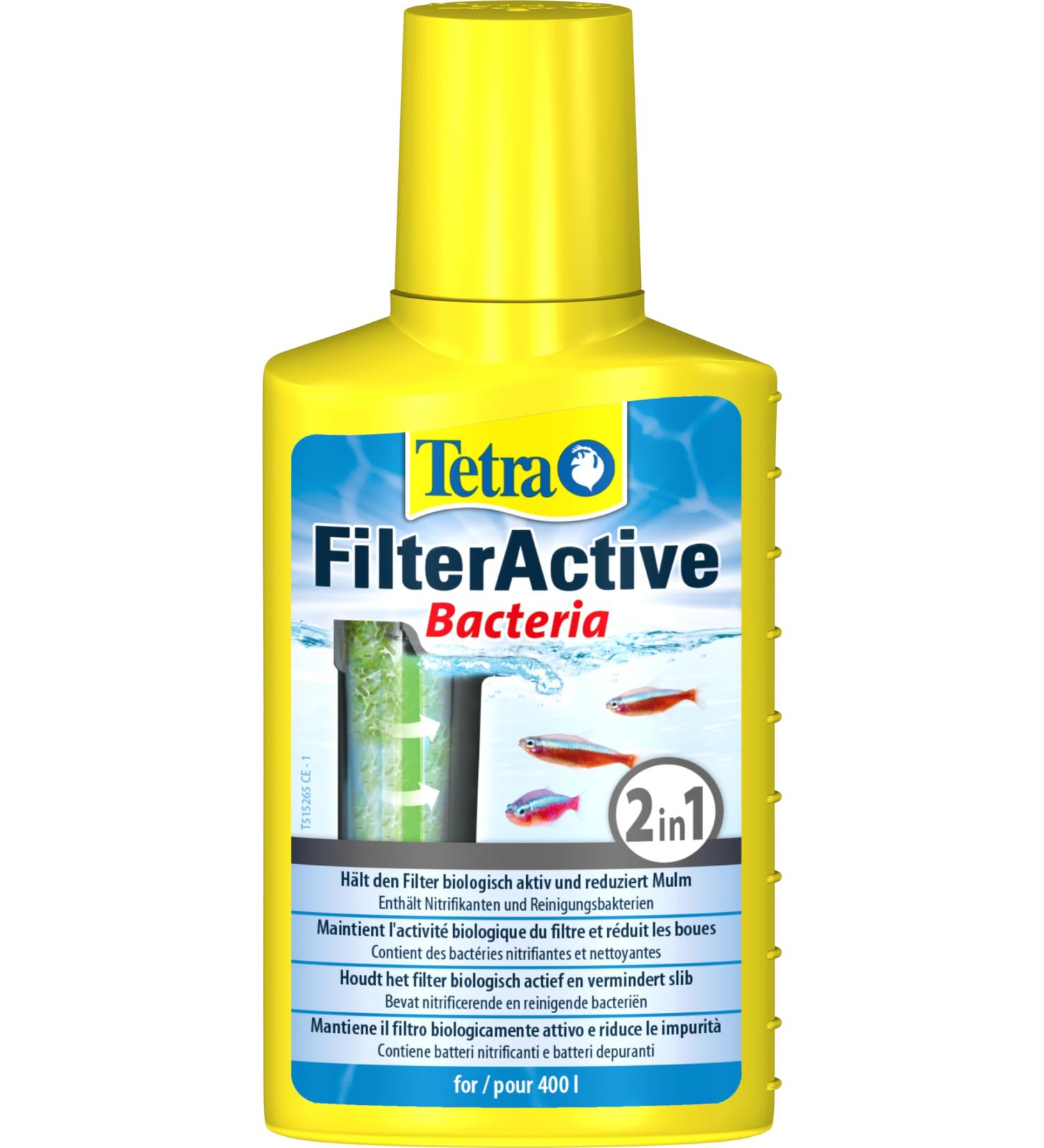 Tetra FilterActive Bacteria 100ml - 2-in-1 Starter & Sludge-Reducing Bacteria for Biologically Active Filters | International Shipping Available - Buy Online on GoSupps.com