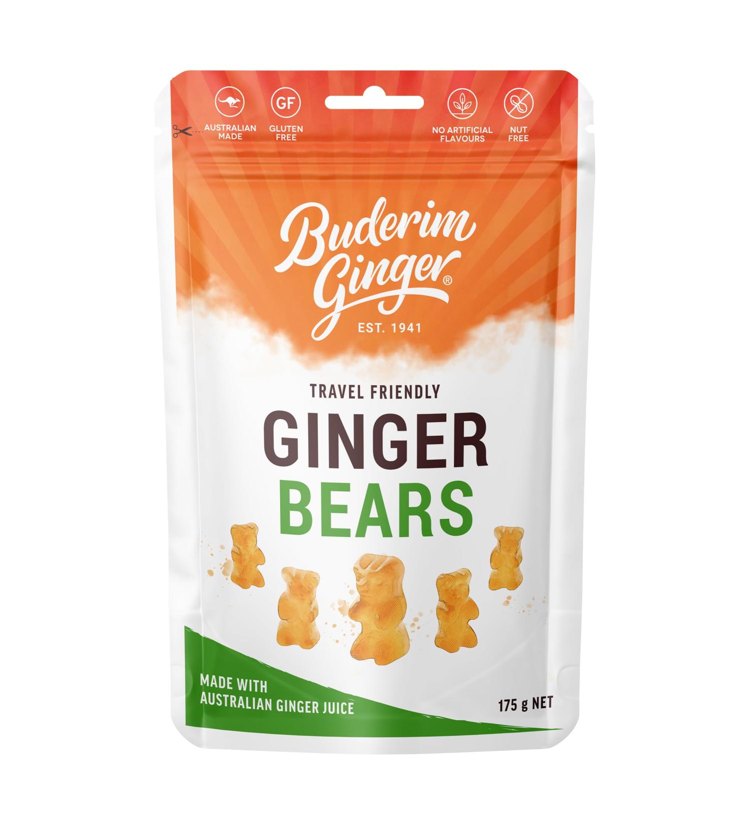 Buderim Ginger Bears 175g - Buy Online on GoSupps.com