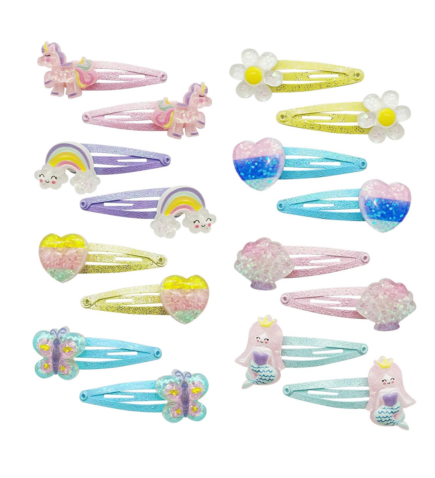 8 Pairs of Glitter Cartoon Hairpins Children's Hairpins Bangs Hairpins Children's Butterfly Hairpins Hairpin Set Cute Cartoon Hairpins - Buy Online on GoSupps.com