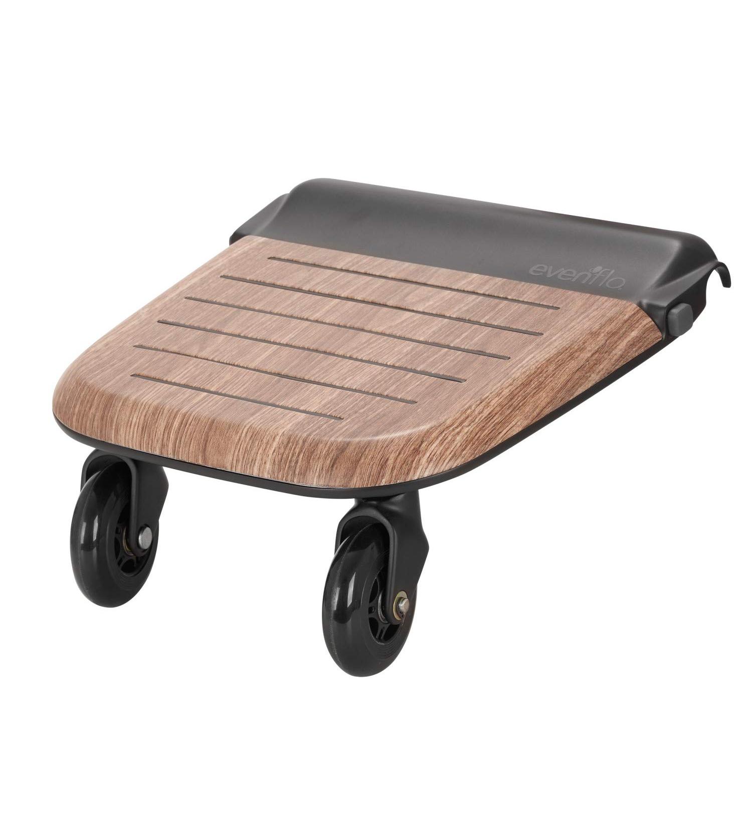 Evenflo Stroller Rider Board - Convenient Riding Option with Non-Skid Surface and Smooth-Ride Wheels - Holds up to 50 Pounds - Easy to Use - No Additional Parts Needed - Buy Online on GoSupps.com