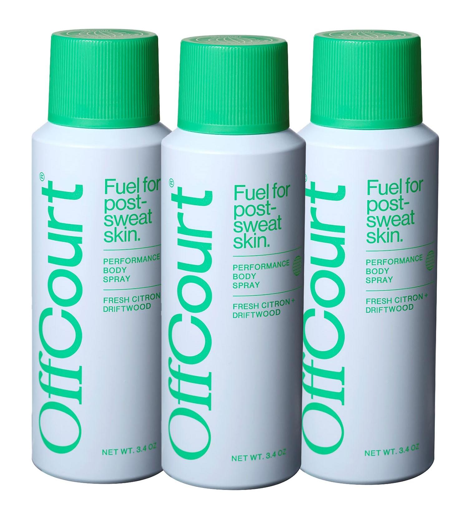 OffCourt - Natural Deodorant Body Spray for Men and Women - Aluminum Free - Whole Body Deodorant for Women and Men - Fresh Citrus and Driftwood Scent 3.4 Ounce (Pack of 3) Fresh Citron + Driftwood 3.4 Ounce (Pack of 3) - Buy Online on GoSupps.com
