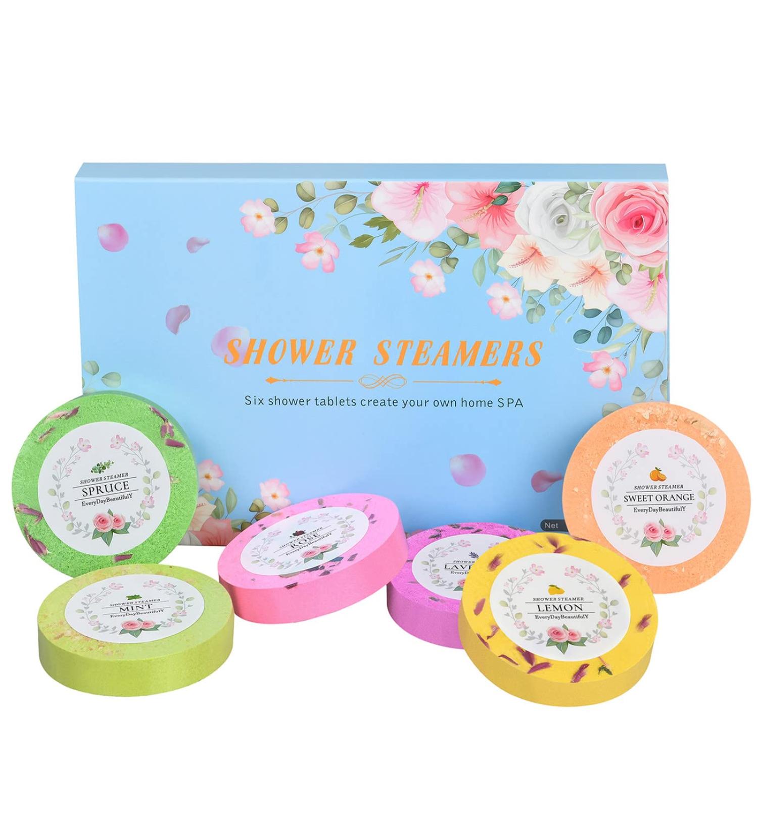 Shower Steamers Aromatherapy 6PCS with Essential Oils - Stress Relief & Nighttime Spa Experience - Perfect Christmas Gifts for Women - Buy Online on GoSupps.com