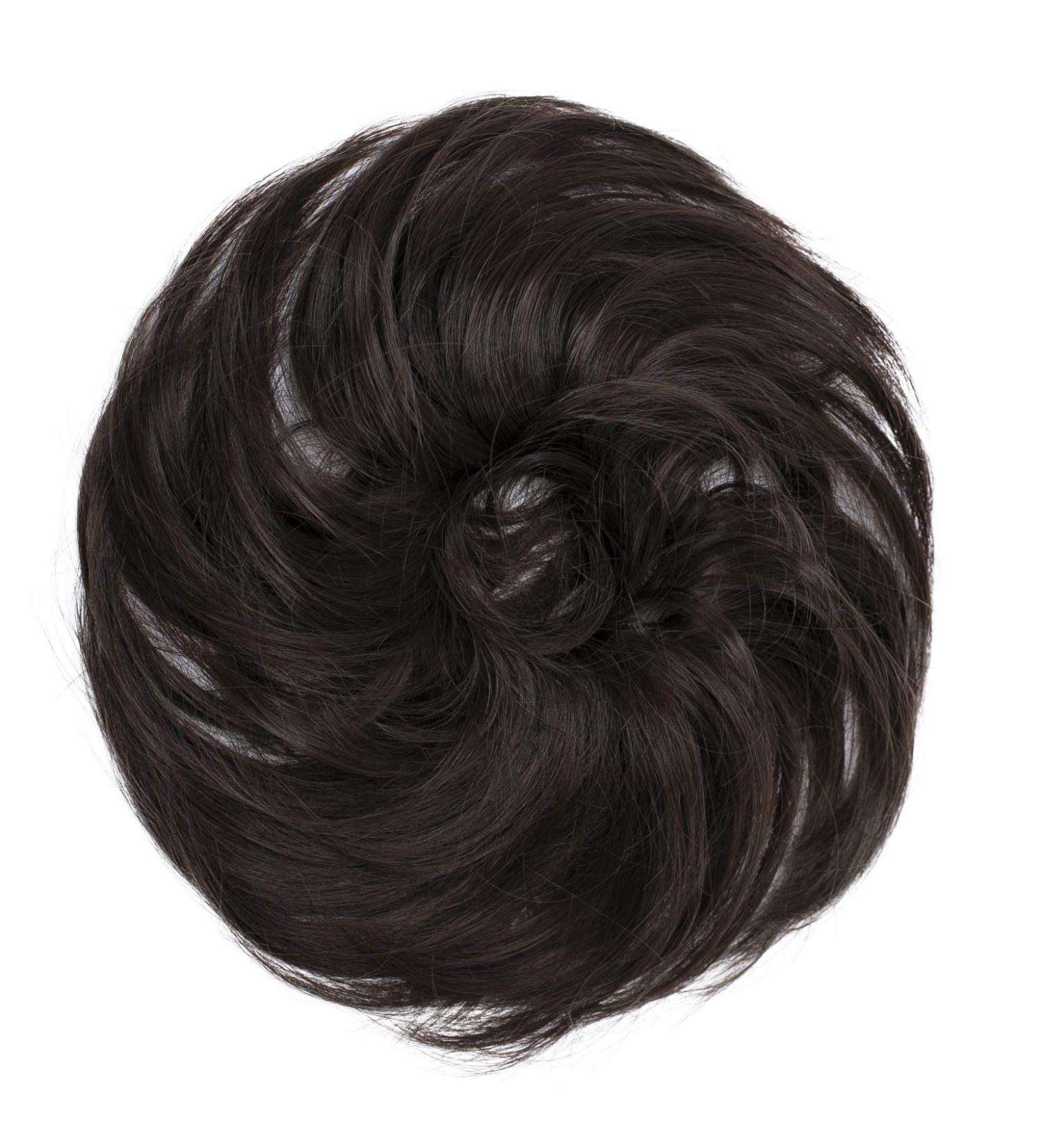 CAISHA by PRETTYSHOP Brown Synthetic Hairpiece Scrunchie Updo | Slightly Wavy | G5B #8B - Buy Online on GoSupps.com