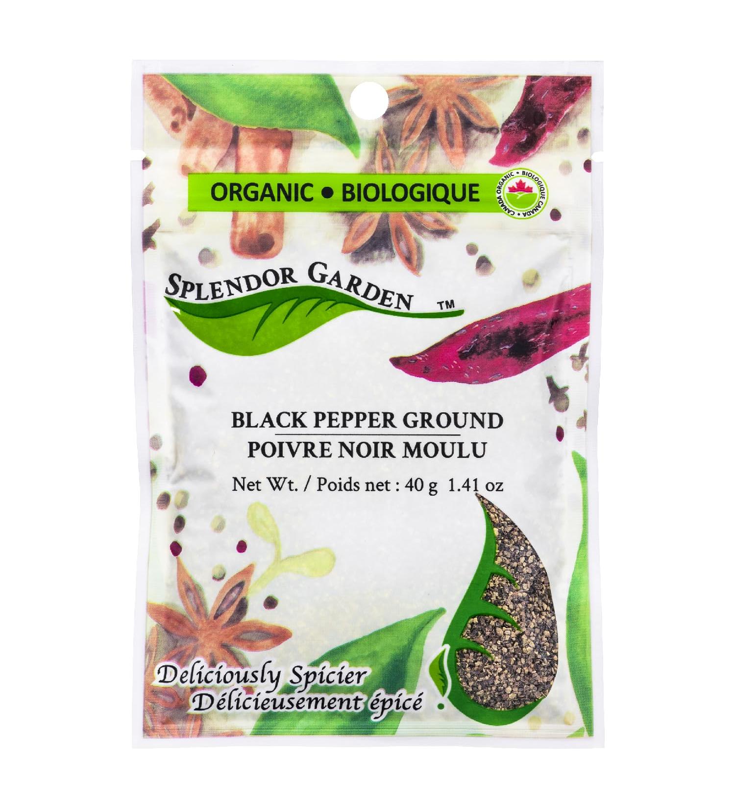 Splendor Garden organic Black Pepper Ground 40.0 Gram - Buy Online on GoSupps.com
