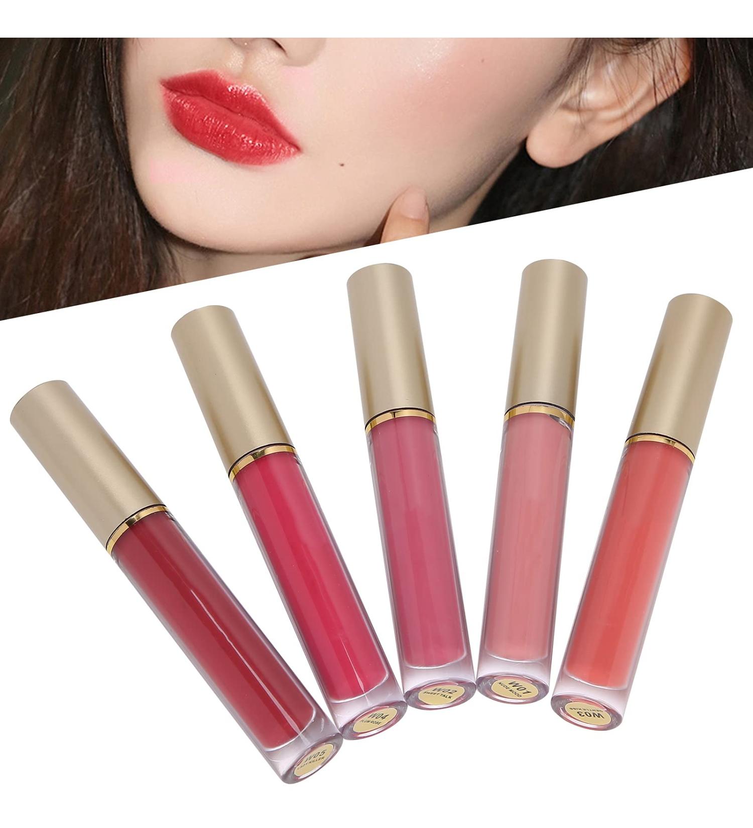 5pcs Liquid Lipstick Set - Long Lasting Waterproof Lip Gloss Matte Makeup (#01 WHISPER) - International Shipping Available - Buy Online on GoSupps.com