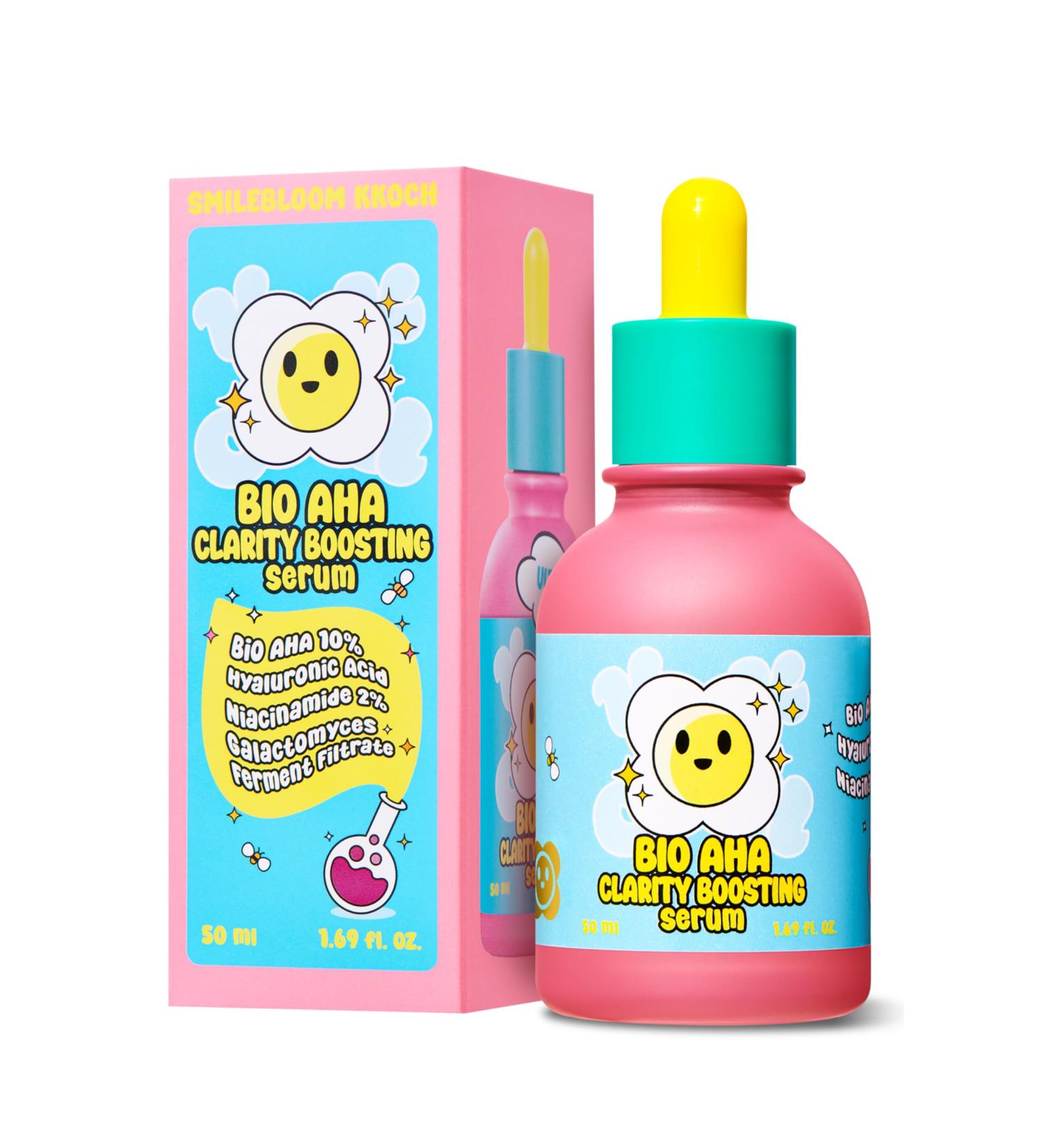 Bio-AHA Clarity Boosting Face Serum 50ml | Korean Exfoliating Serum with Lactic Acids Probiotics & Niacinamide for Radiant Skin - Buy Online on GoSupps.com