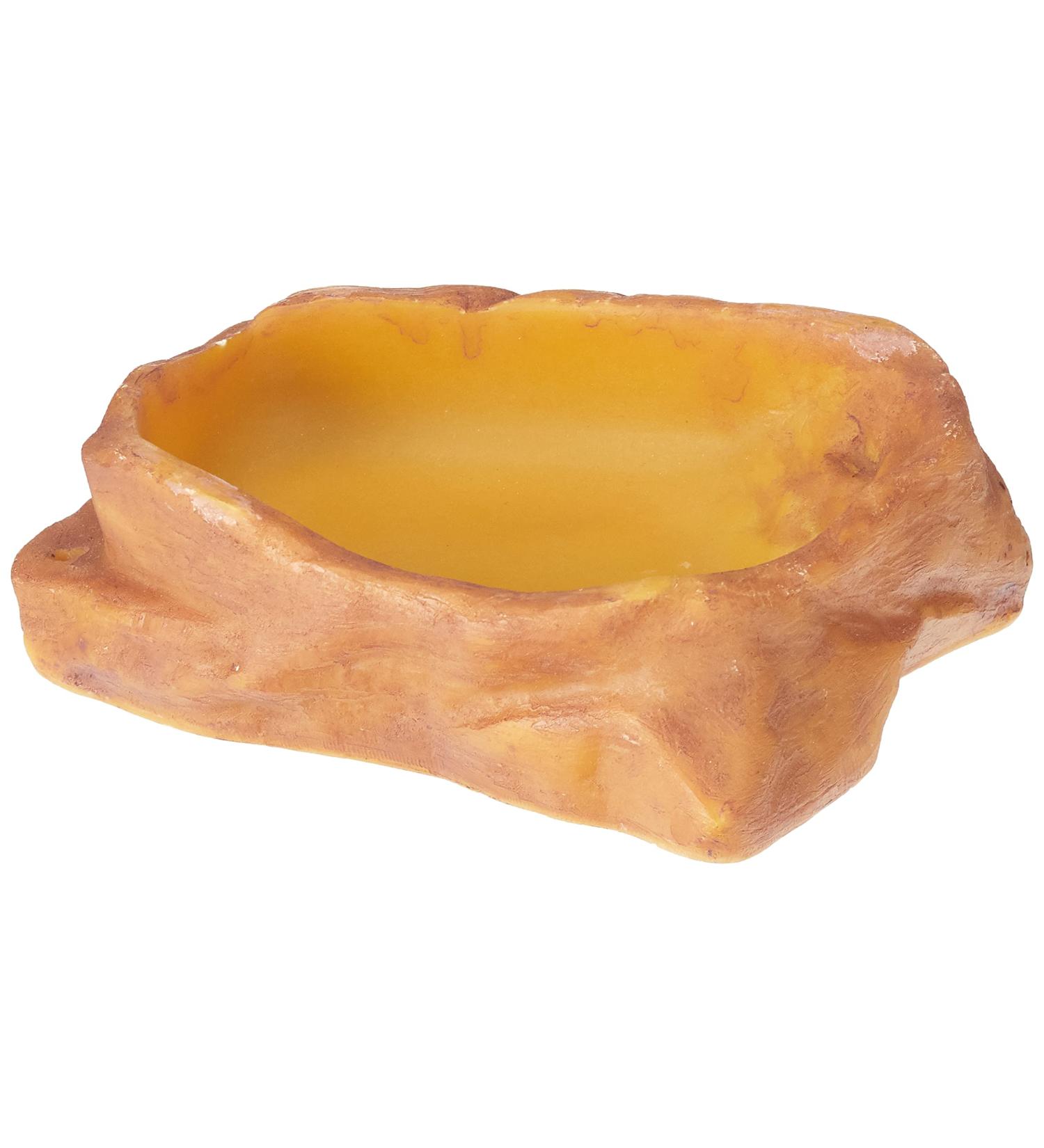 Exo Terra Water Dish | Rock Decor Water Bowl for Terrariums | Medium Size | 1 Piece - Ideal for Reptiles & Amphibians - Buy Online on GoSupps.com