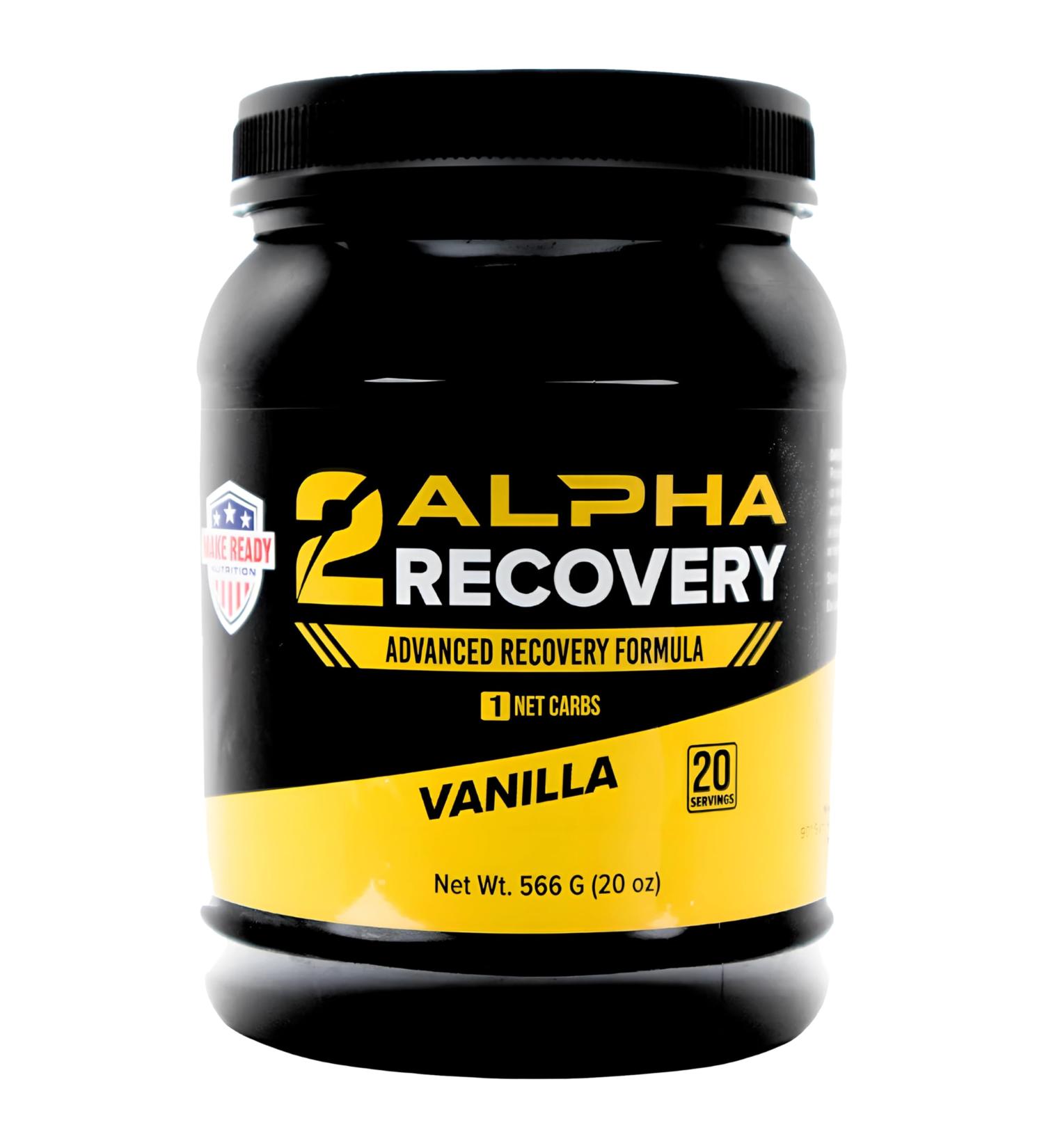 2ALPHA Recovery Vanilla - Protein Shake with Hydrolyzed Whey Isolate and Essential Nutrients for Shooters 25g Protein for Muscle Recovery - 566g - Buy Online on GoSupps.com