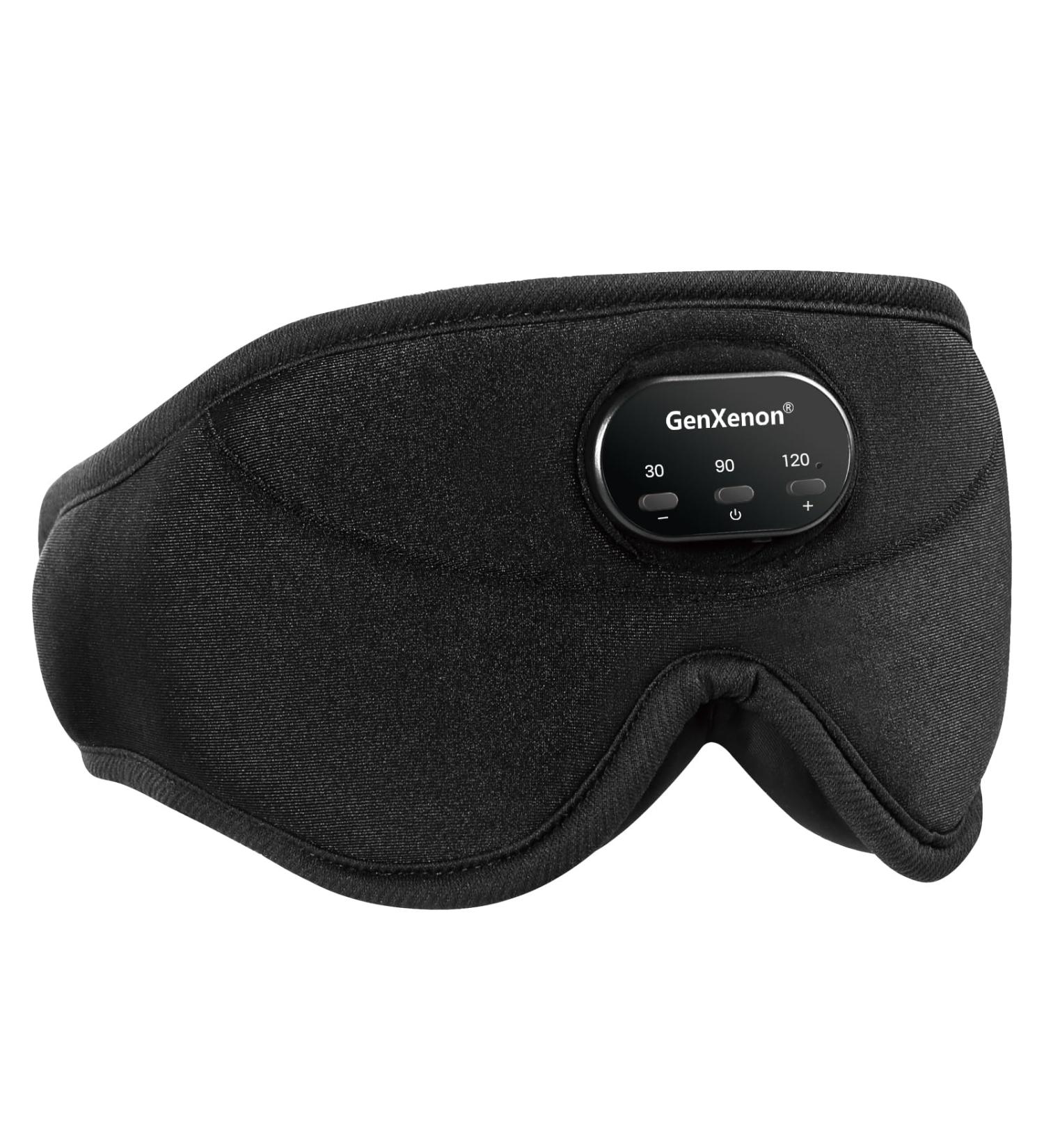 Sleep Eye Mask Headphones - Wireless Bluetooth 5.2 Silk Mask with 38 Soothing Sounds & 14 Hours Battery | Perfect for Side Sleepers - Buy Online on GoSupps.com