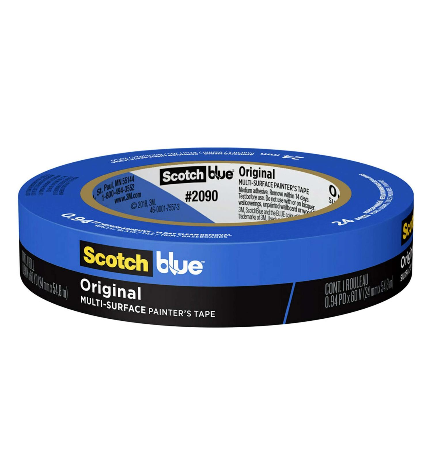 ScotchBlue Original Multi-Surface Painter's Tape  Blue  Paint Tape Protects Surfaces and Removes Easily  Painting for Indoor Outdoor Use  0.94 Inches x 60 Yards  1 Roll - Buy Online on GoSupps.com