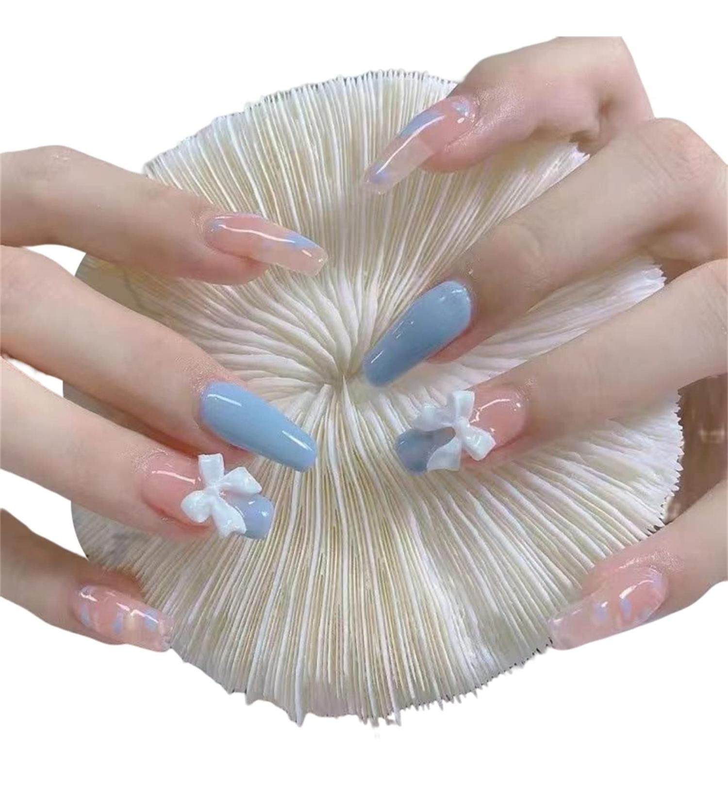 Bling Press on Nails Luxury Reusable Finish Fake Nails Handmade Nail Art with Design by Licensed Manicurist (XL A) (A M) - Buy Online on GoSupps.com