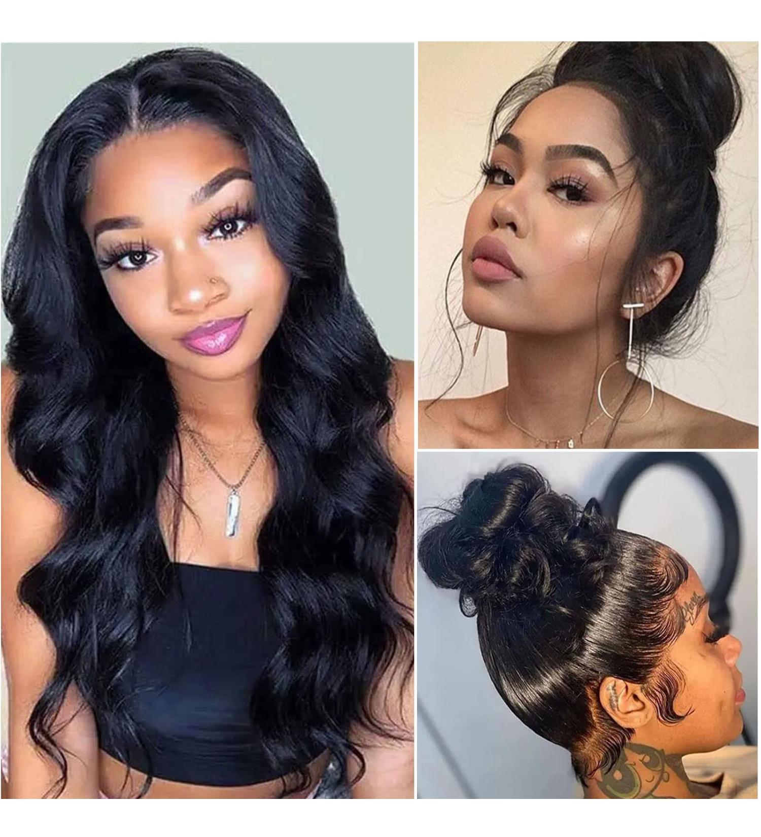 Umeiw 360 Lace Front Human Hair Wig - Body Wave, Pre Plucked Natural Hairline - 18 Inch - Buy Online on GoSupps.com
