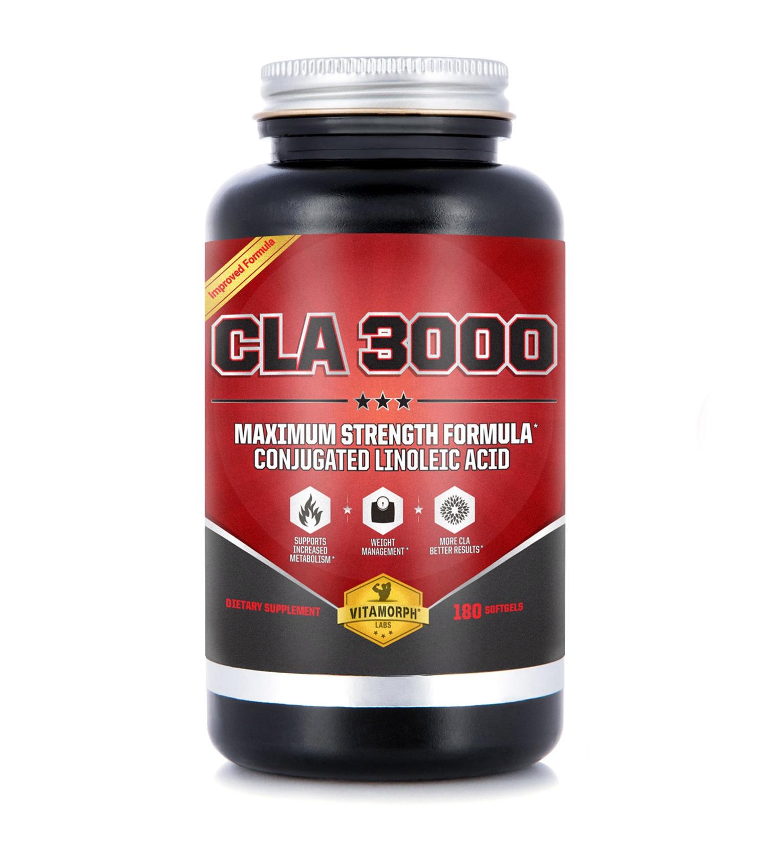 CLA 3000 Safflower Oil - Metabolism & Weight Loss Management - 180 Non-GMO Softgels - Buy Online on GoSupps.com