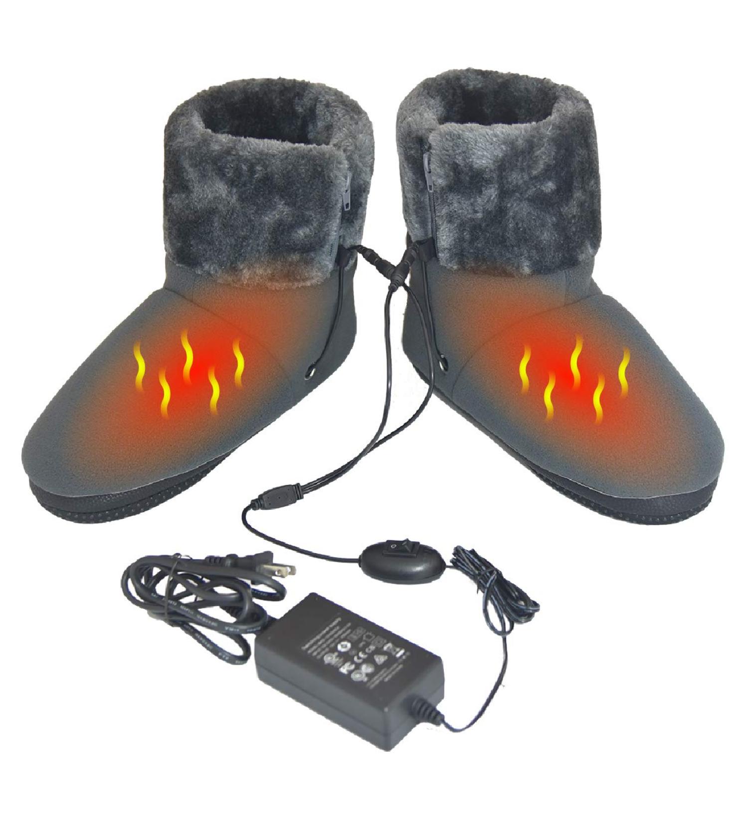 ObboMed MF-2320L 12V 20W Cozy Carbon Fiber Heated Warming Booties - Size L 45.5 | Infrared Heating Slippers for Cold Feet Relief - Buy Online on GoSupps.com