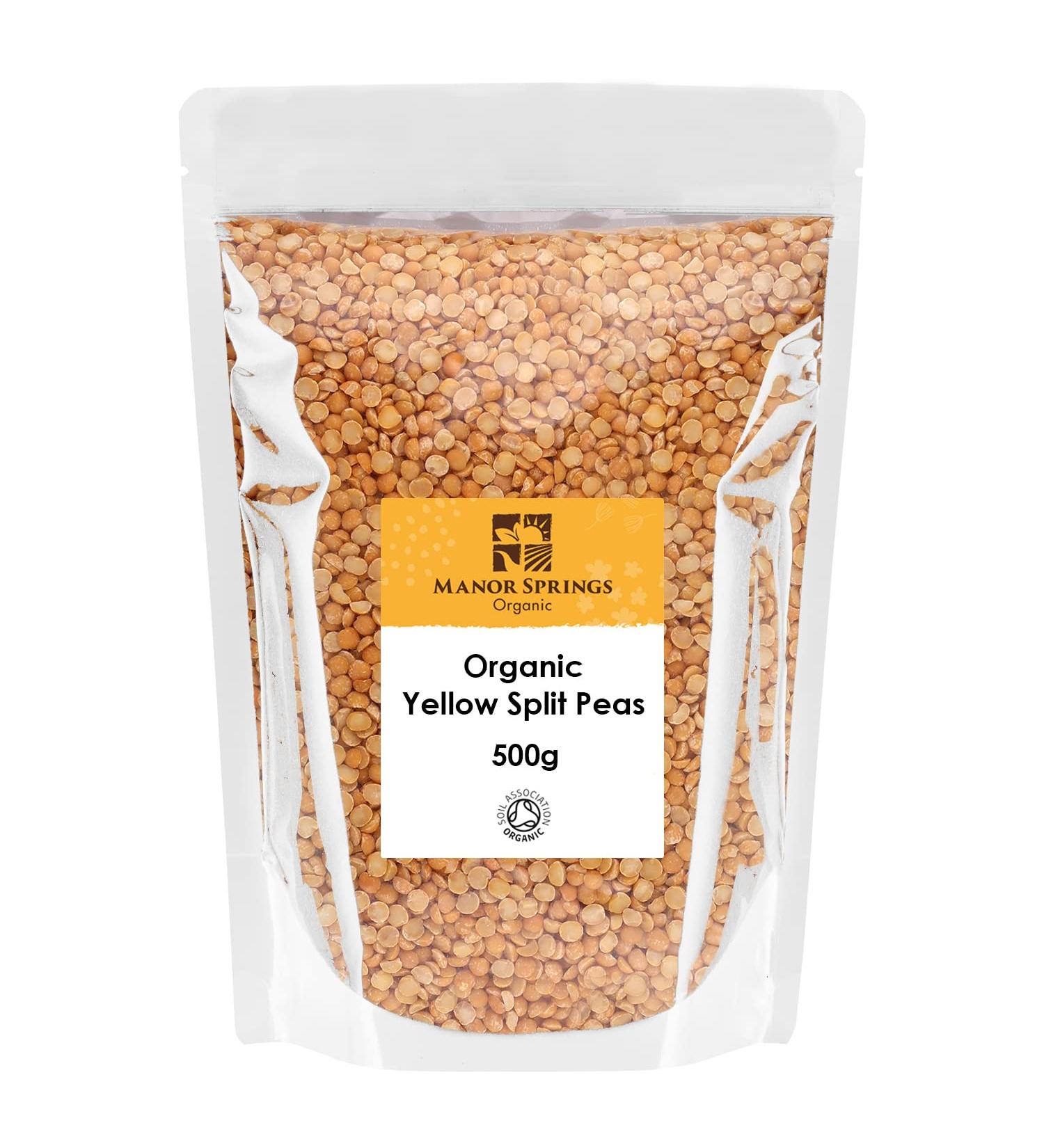 Manor Springs Organic Yellow Split Peas 500g - Premium Quality, Certified Organic - Buy Online on GoSupps.com