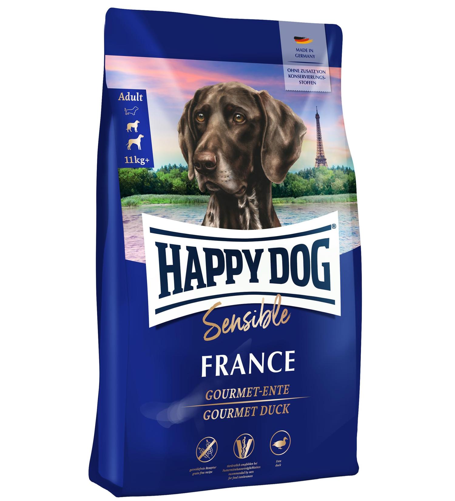 Buy Happy Dog Sensible France M 11 kg (Gourmet Duck) - Premium Dog Food for International Shipping - Buy Online on GoSupps.com