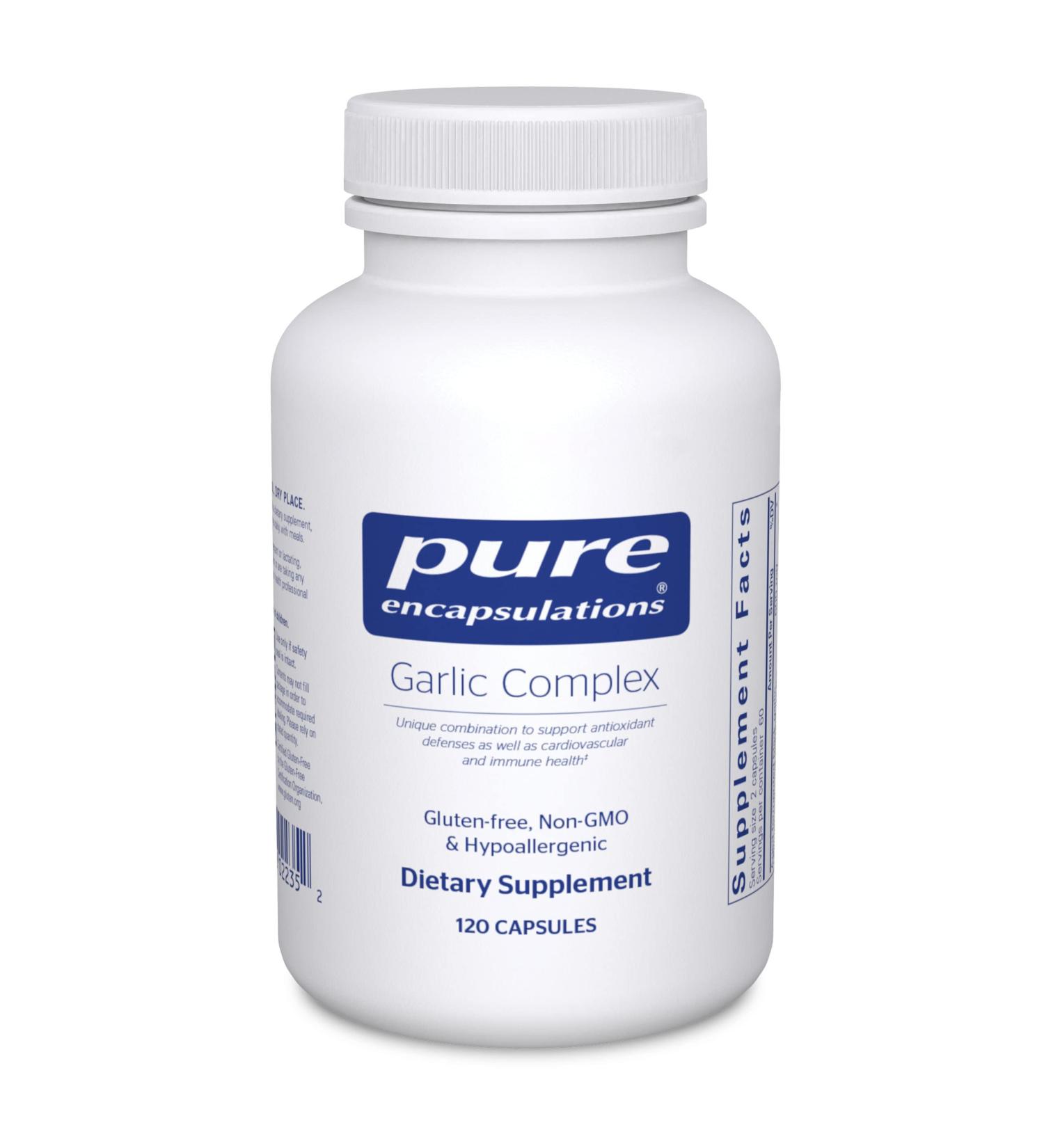 Pure Encapsulations Garlic Complex | Antioxidant & Immune Support | 120 Capsules - Buy Online on GoSupps.com