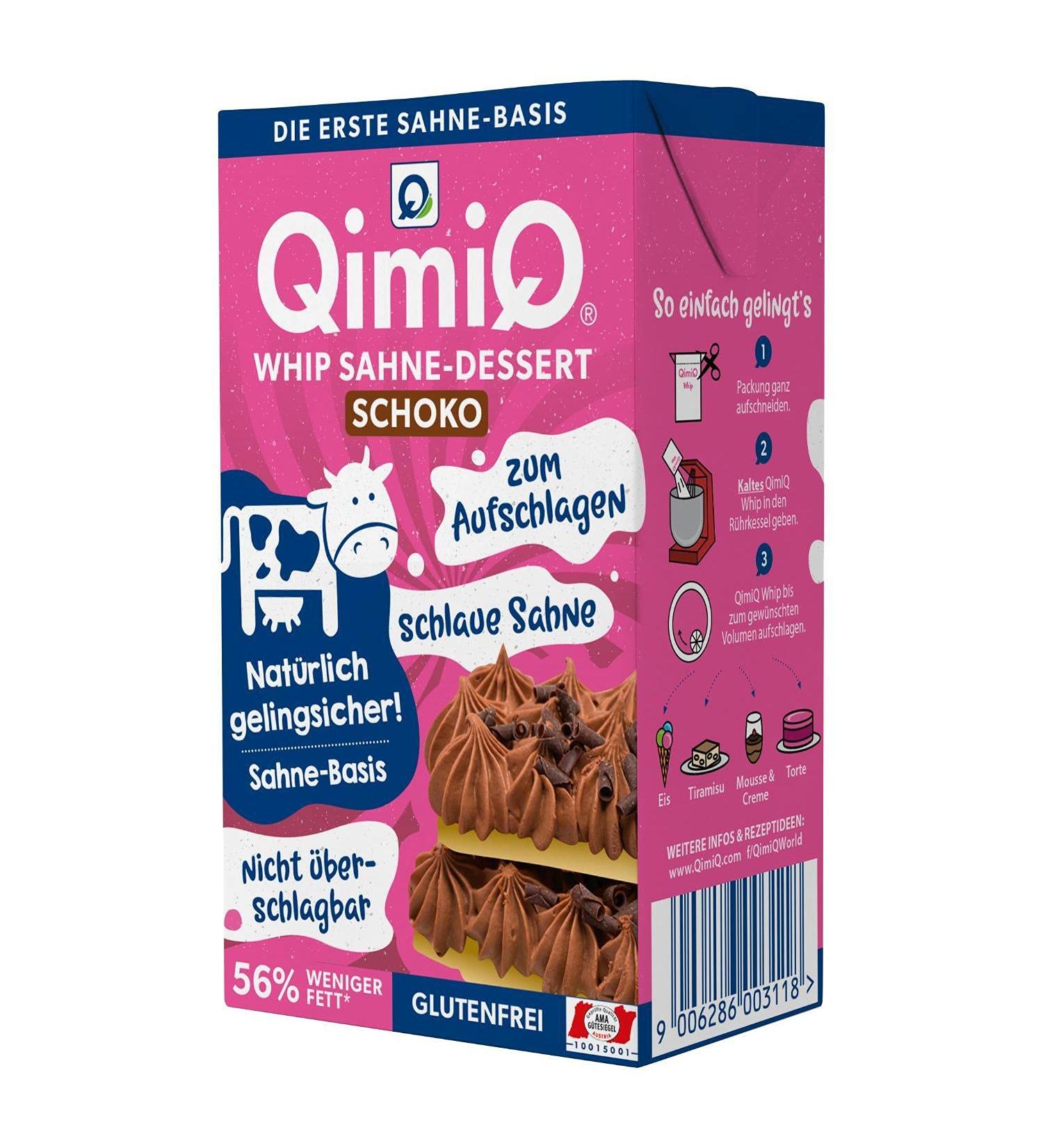 QimiQ Handels GmbH QimiQ Whip Chocolate cold whipped cream dessert 16% fat 250g