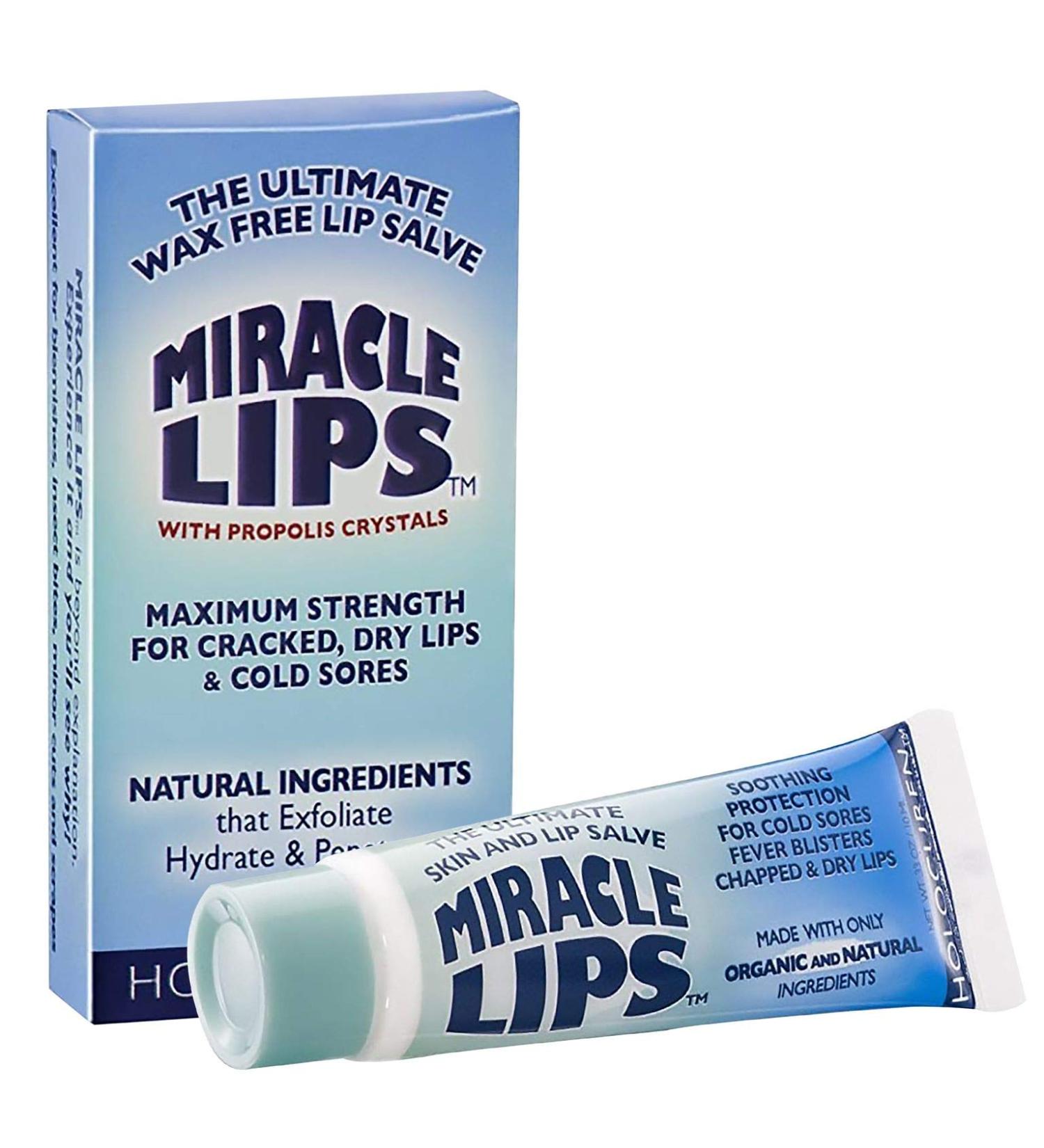 Holocuren Miracle Lips Salve - 0.33 oz | Hydrating Lip Balm for Dry & Chapped Lips - Buy Online on GoSupps.com