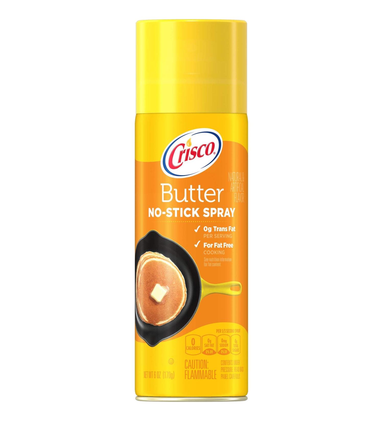 Crisco Butter Flavor No-Stick Cooking Spray 6 oz - Pack of 12 - Buy Online on GoSupps.com