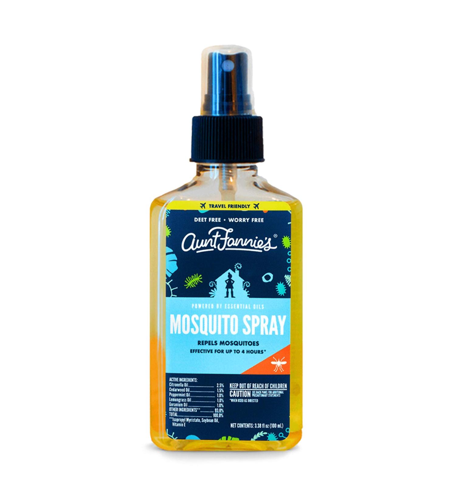 Aunt Fannie's Mosquito Spray - Travel Friendly 3.38 fl oz (100 ml) | Natural Insect Repellent - Buy Online on GoSupps.com